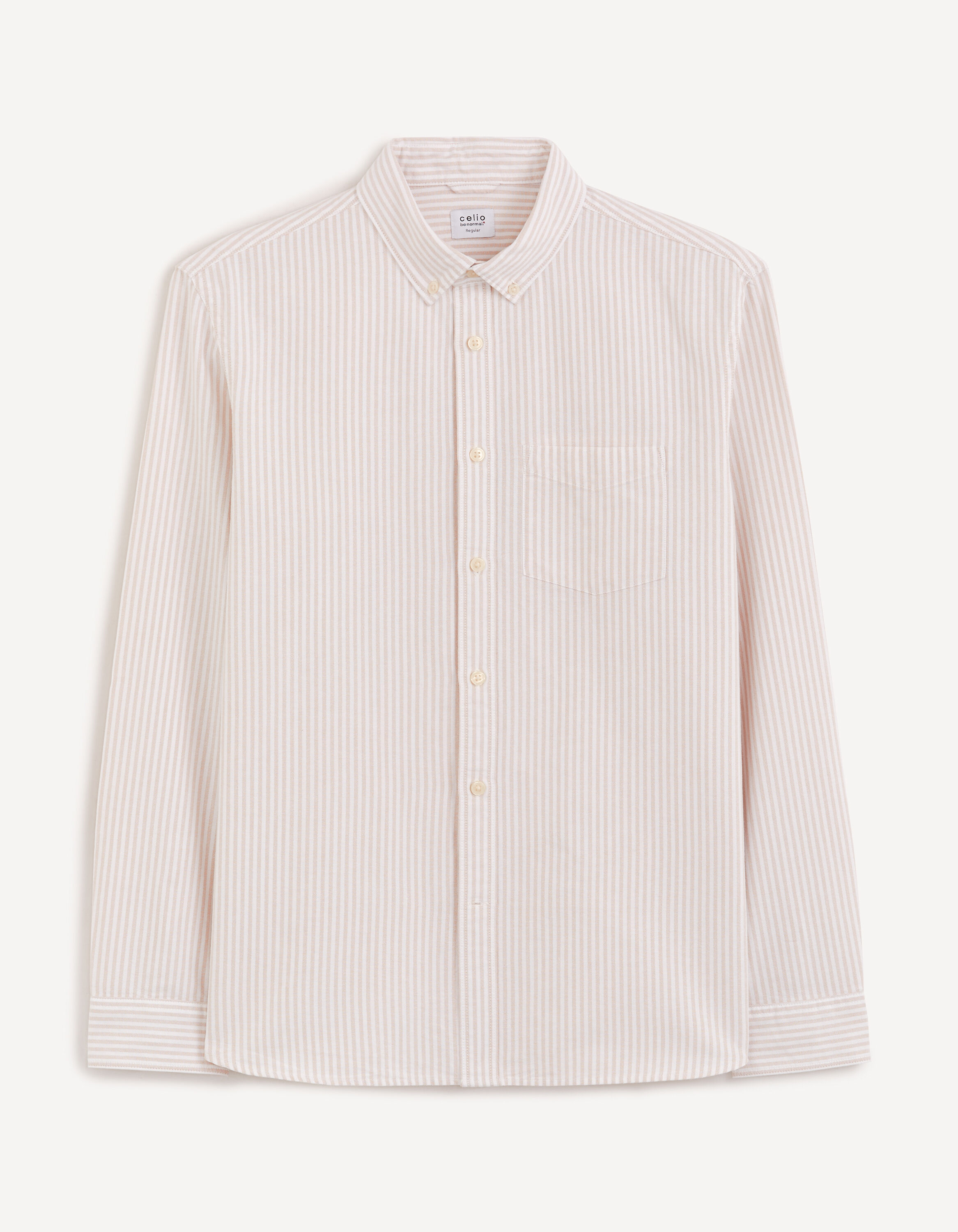 Chemise regular 100% coton oxford - beige