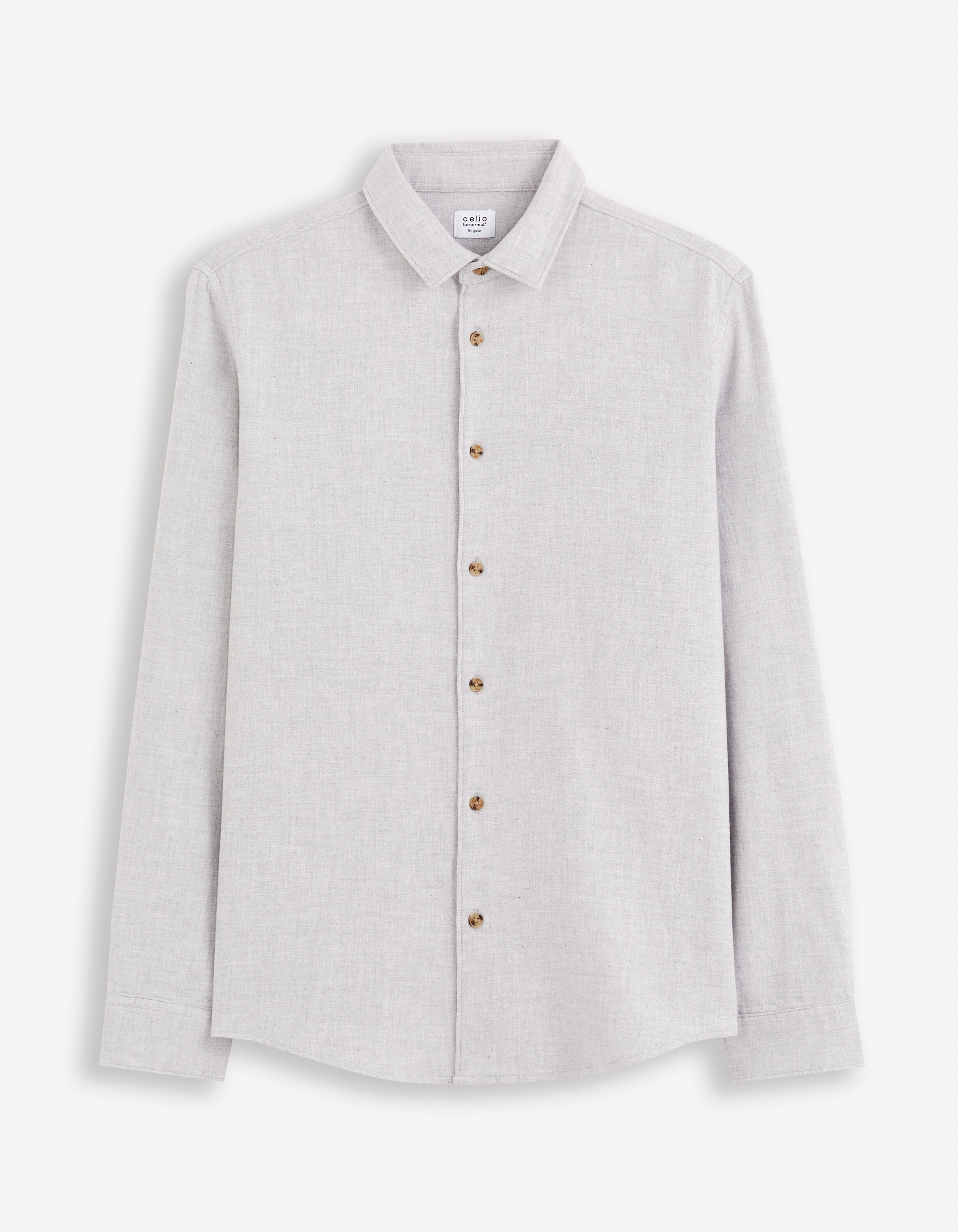 Chemise regular 100% coton - gris