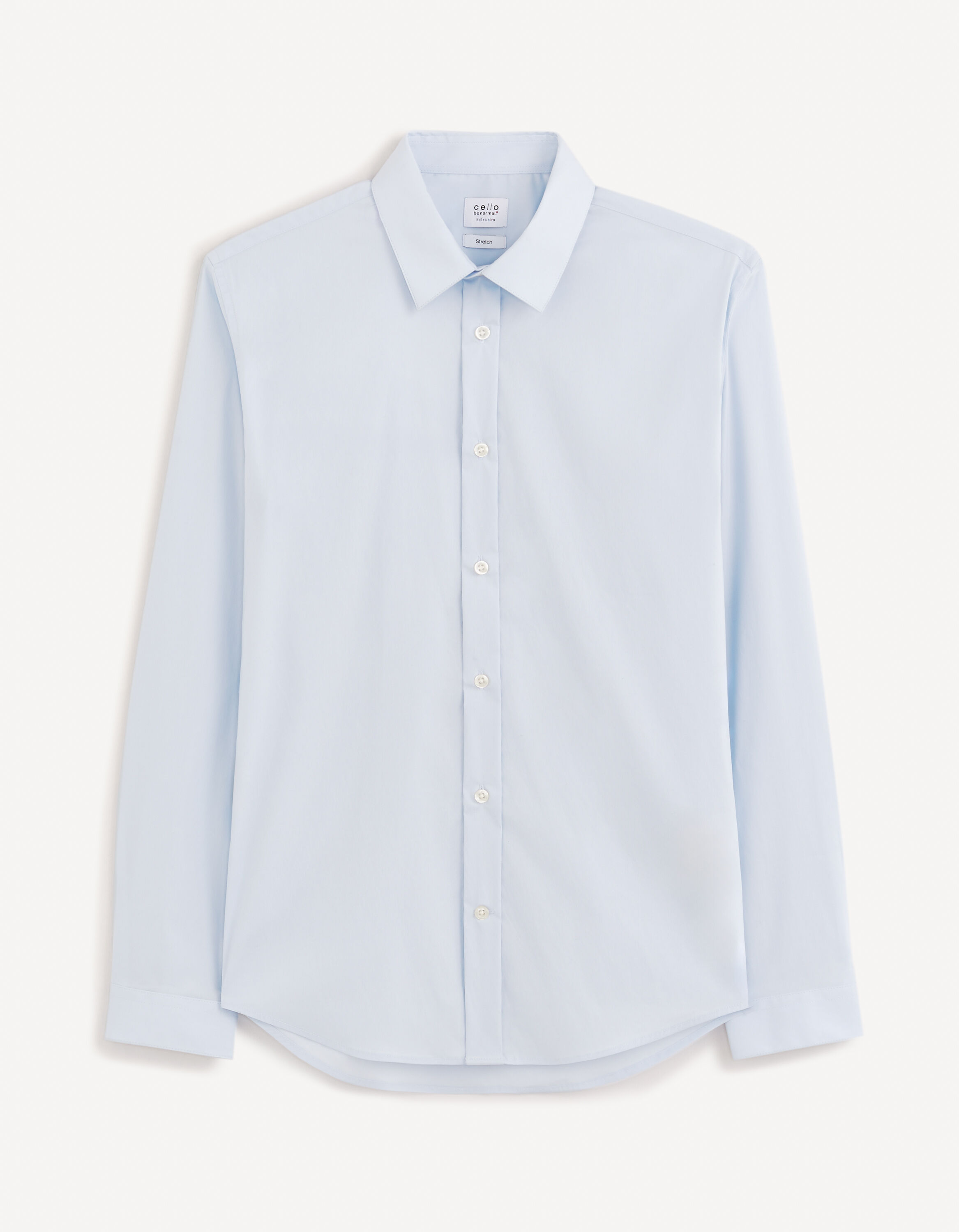 Chemise extra slim coton stretch - bleu clair