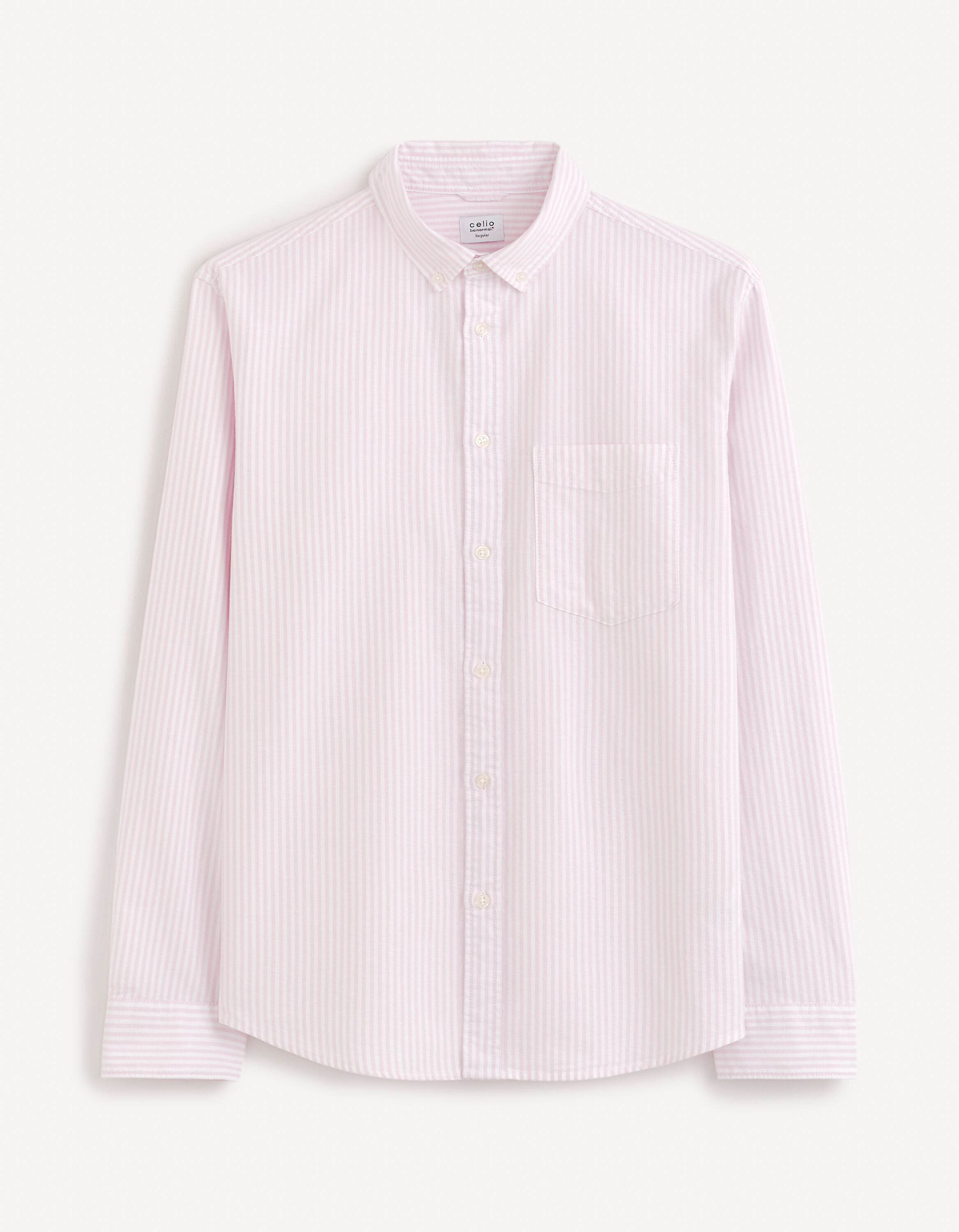 Chemise regular 100% coton oxford - rose