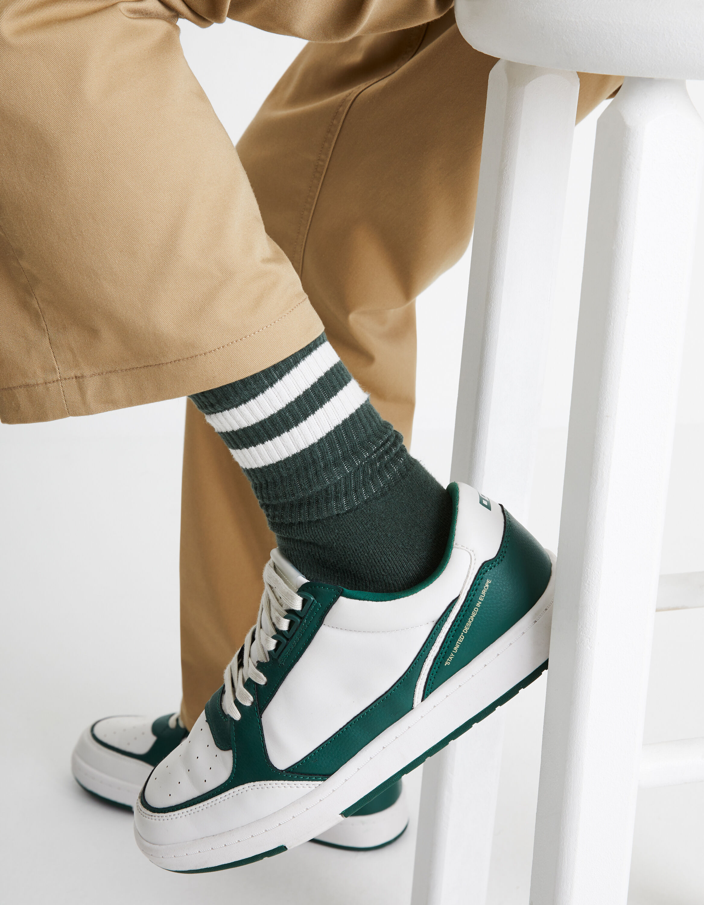 Chaussettes hautes de sport molletonn&eacute;es - vert