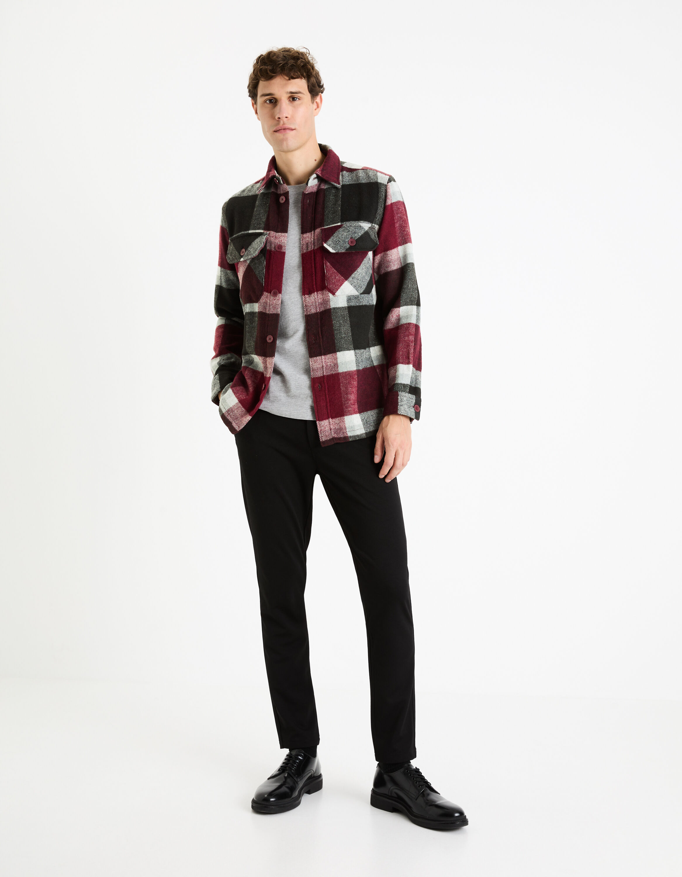 Chemise overshirt - bordeaux