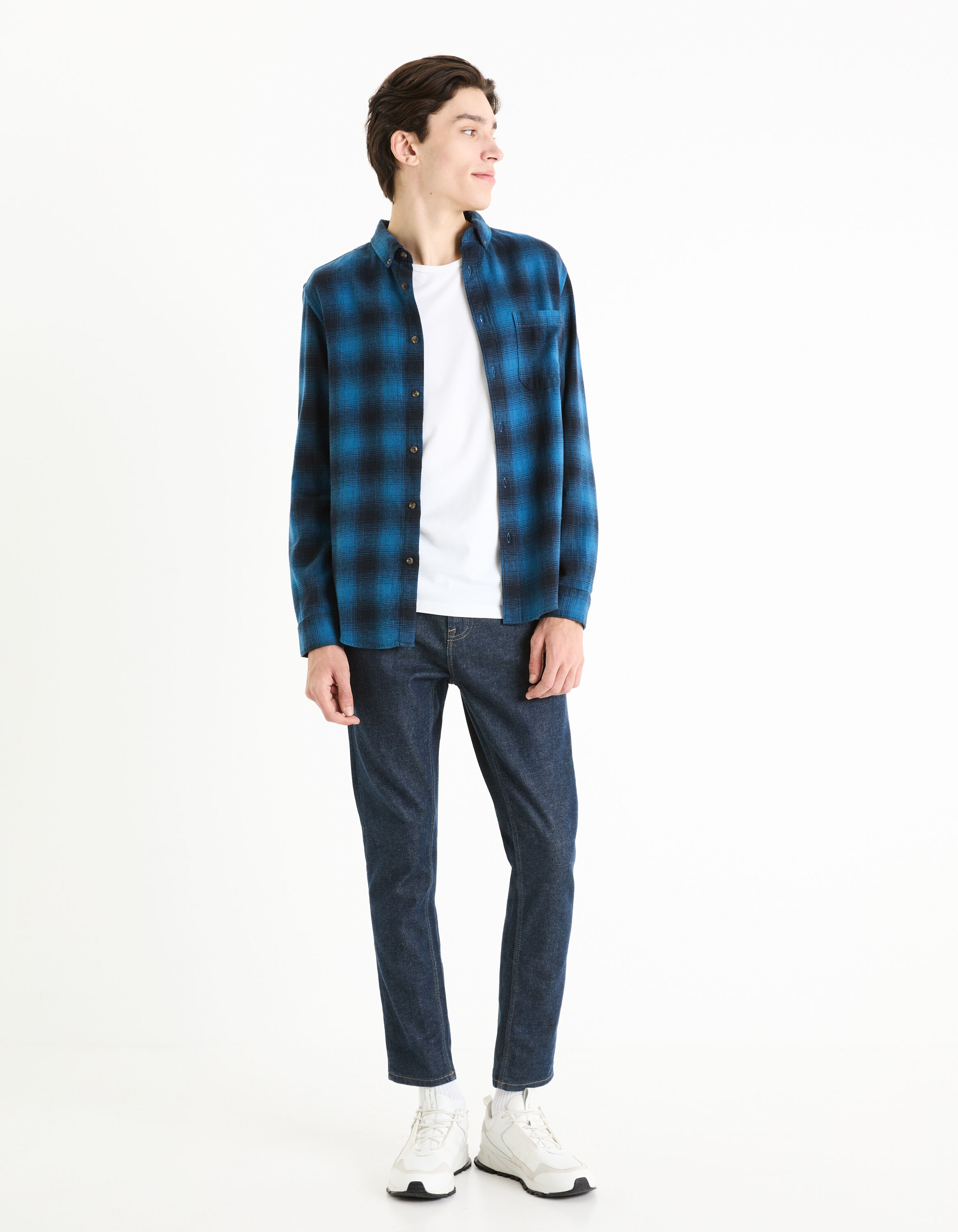 Chemise regular 100% coton - marine