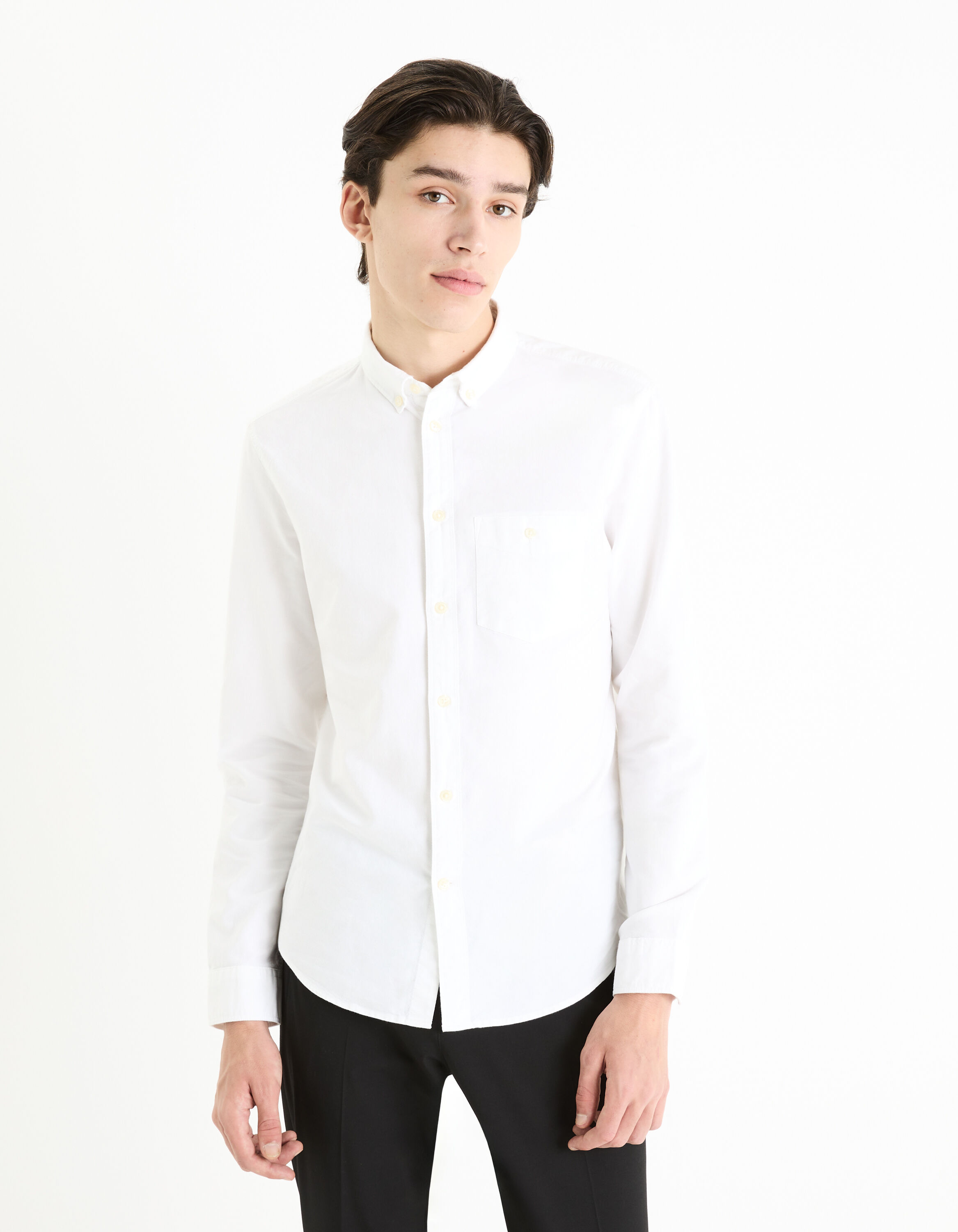 Chemise regular 100% coton oxford - blanc
