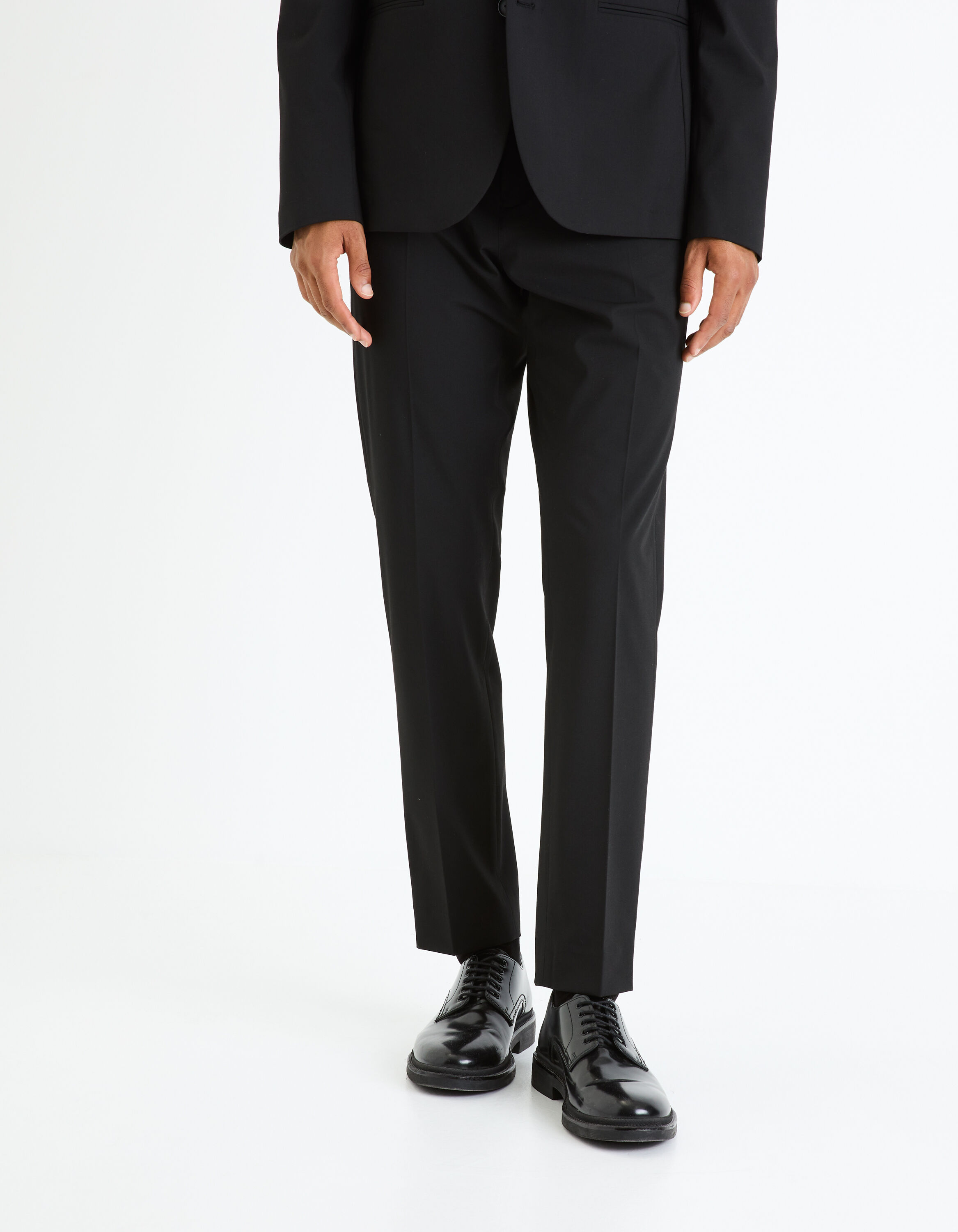 Pantalon de costume slim infroissable - noir