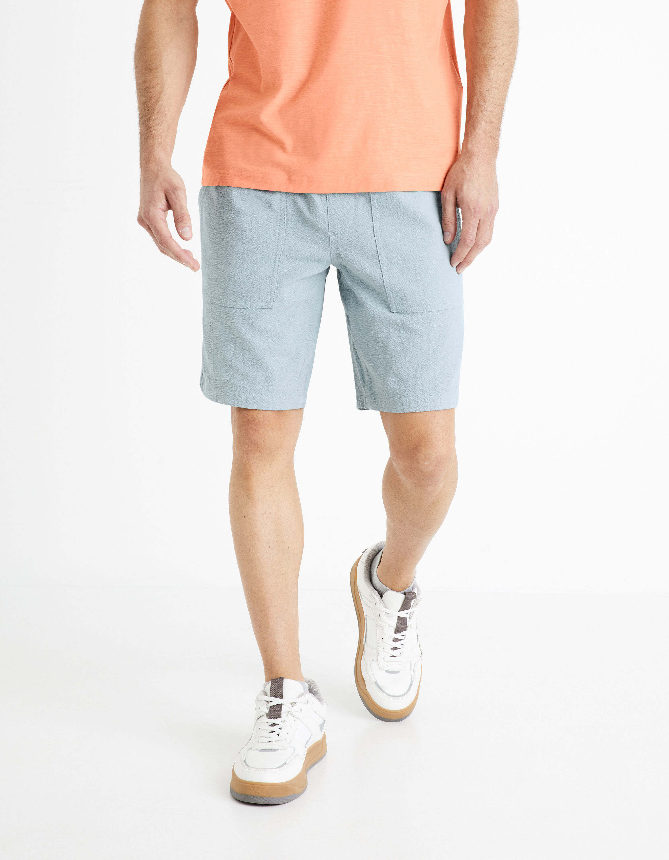 Bermuda jogger taille &eacute;lastiqu&eacute;e