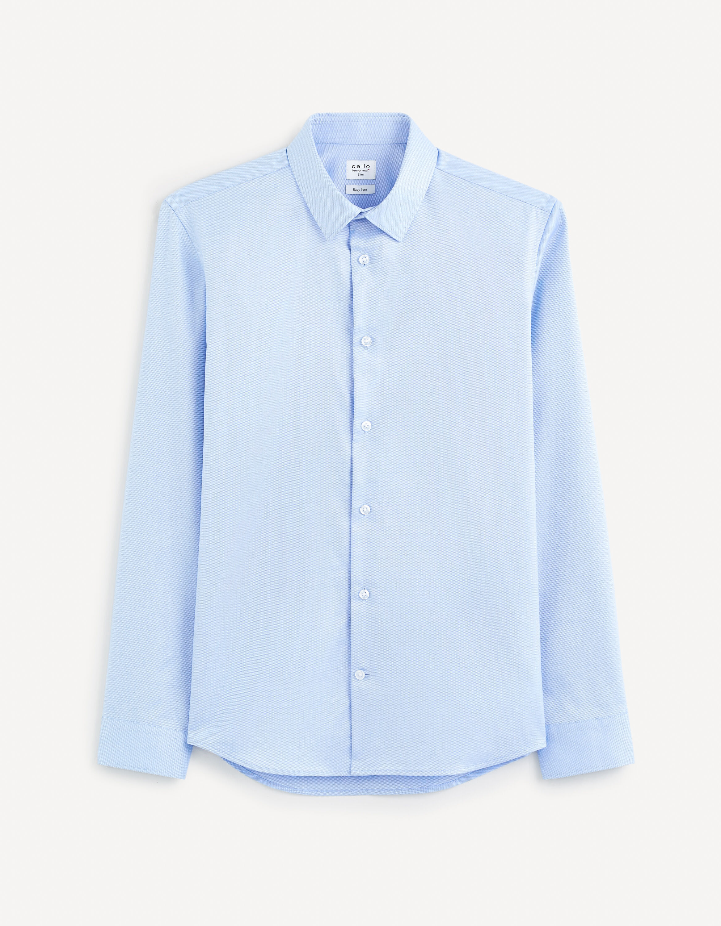 Chemise slim 100% coton oxford - bleu
