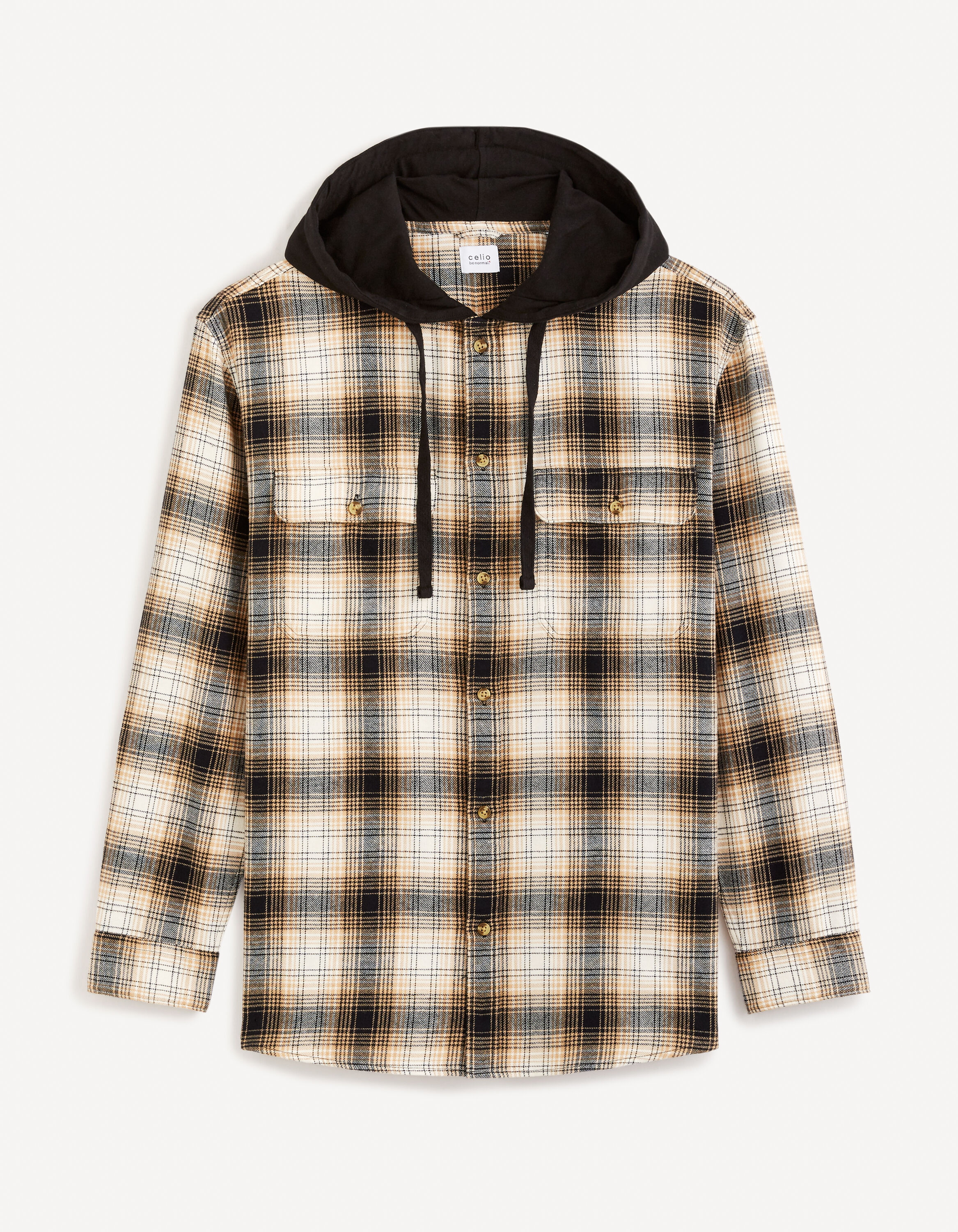 Chemise relax 100% coton - noir