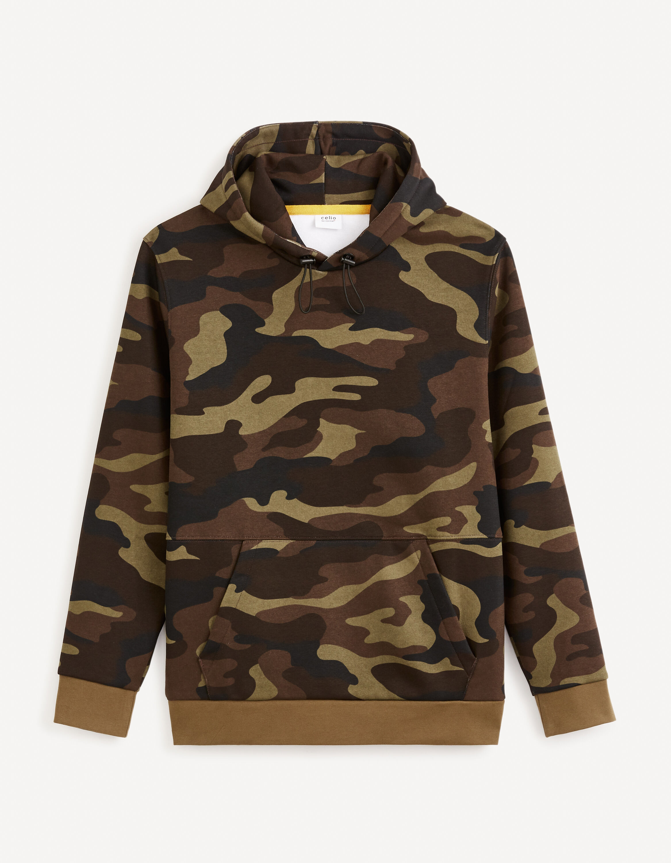 Sweat &agrave; capuche coton m&eacute;lang&eacute; - noir