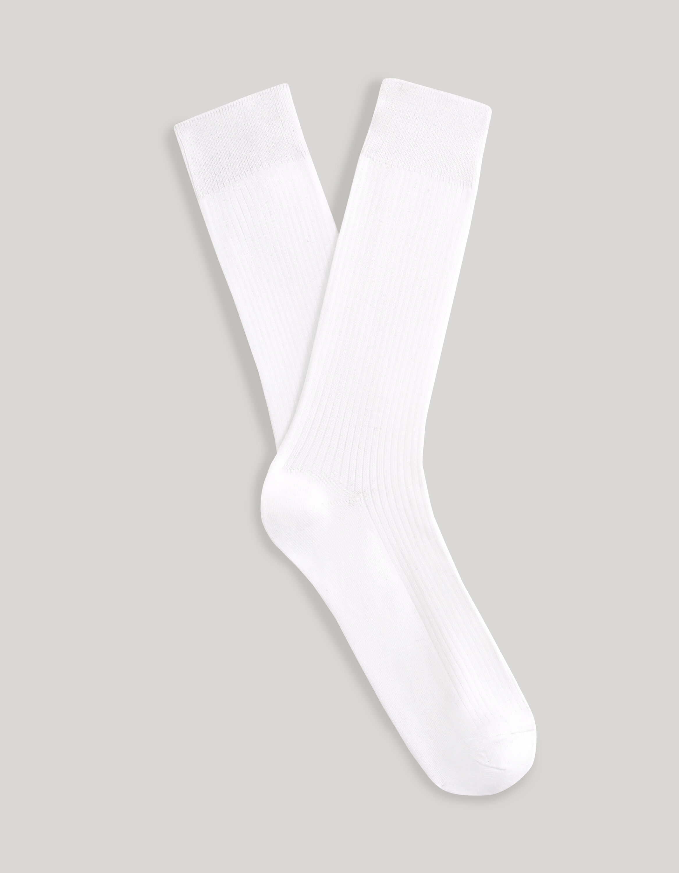 Chaussettes hautes coton - blanc