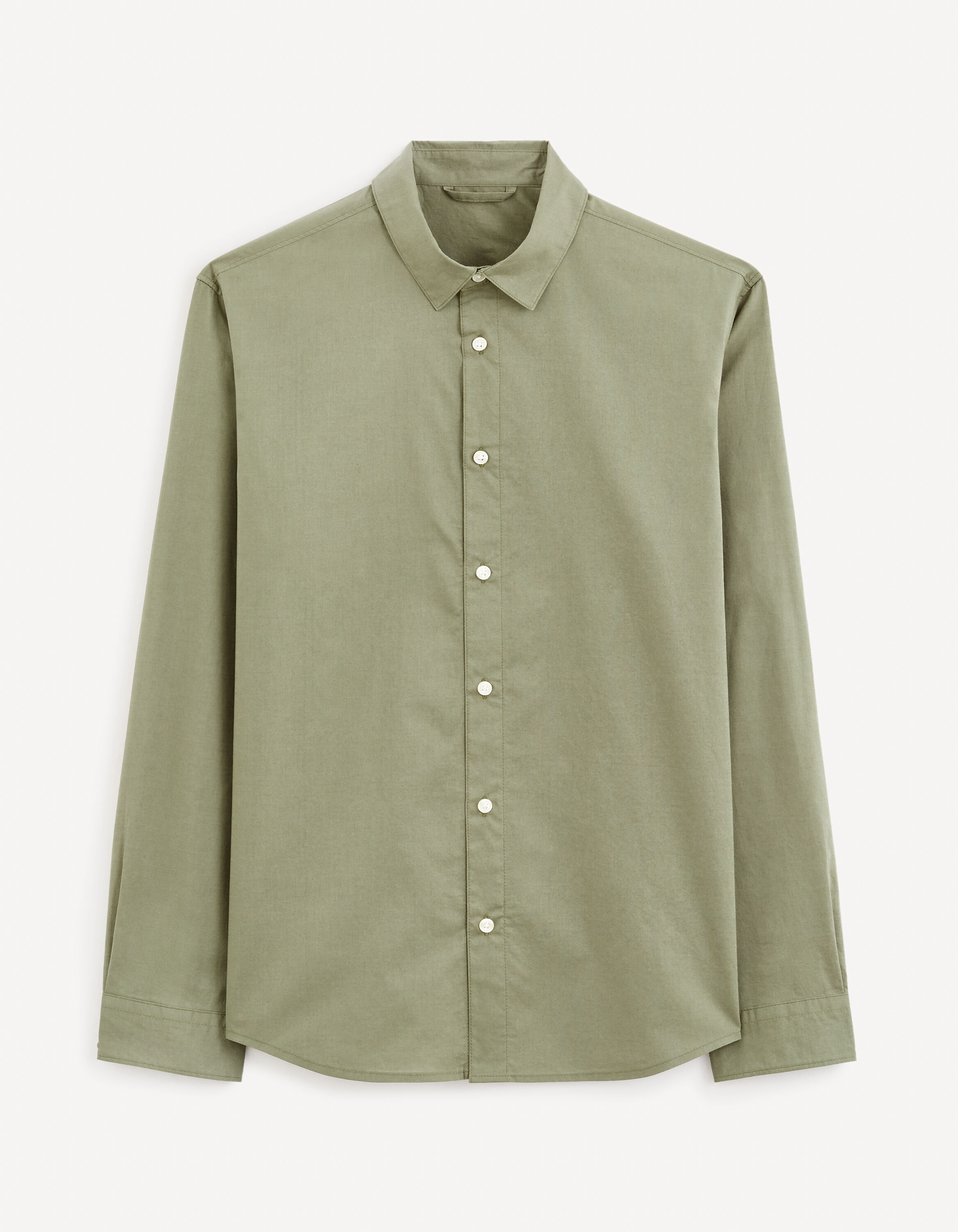 Chemise regular 100% coton - vert