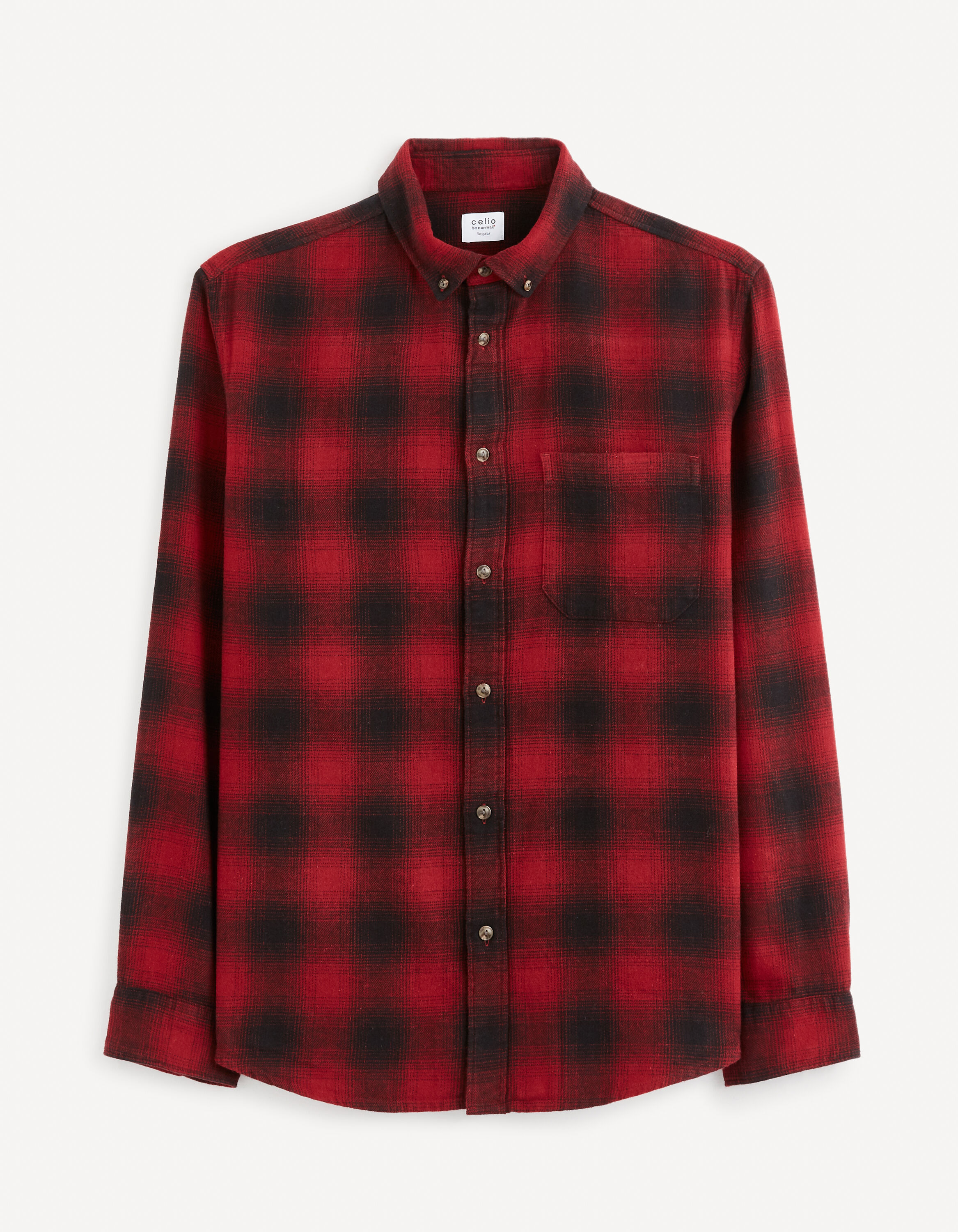 Chemise regular 100% coton - rouge