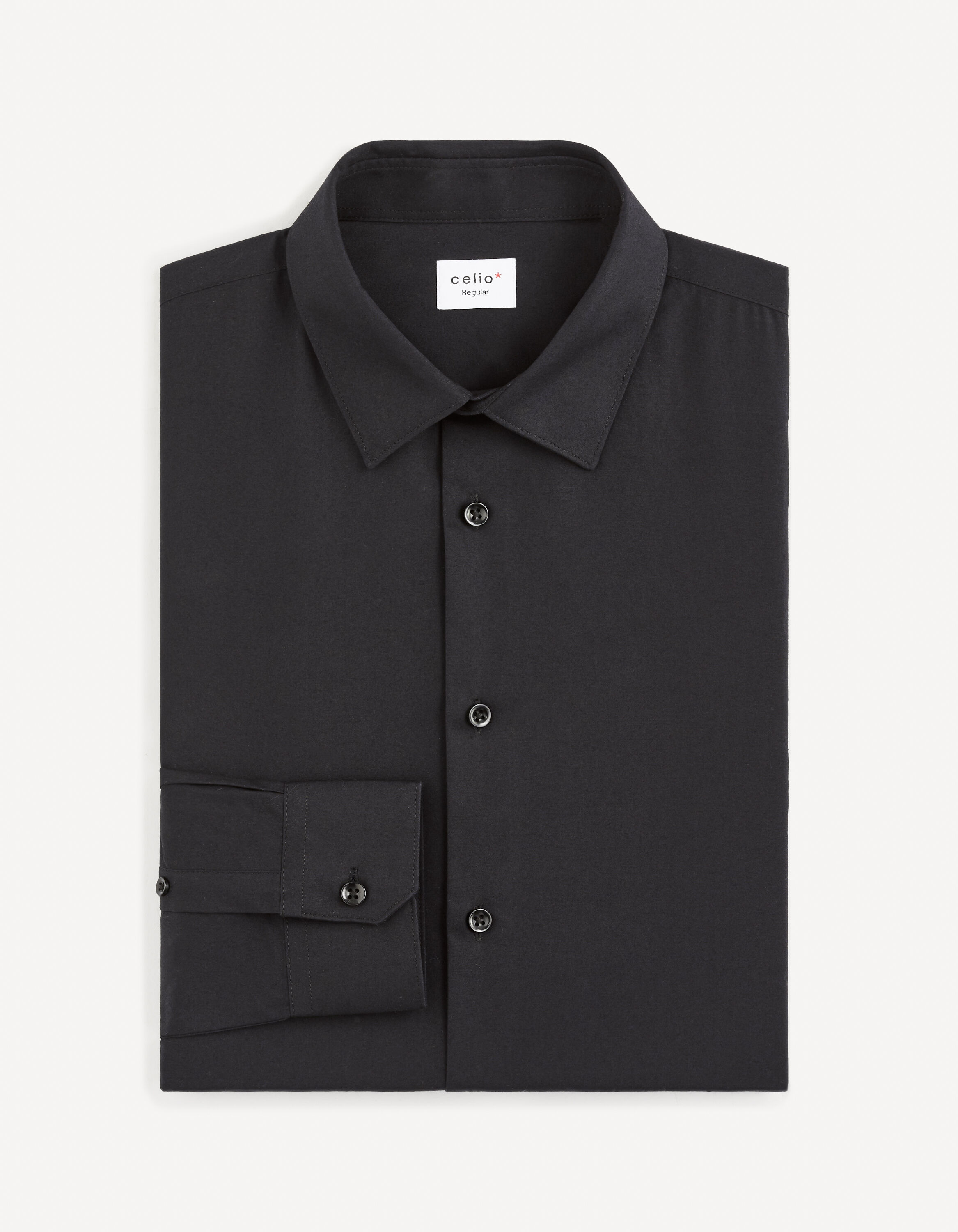 Chemise modern fit 100% coton - noir