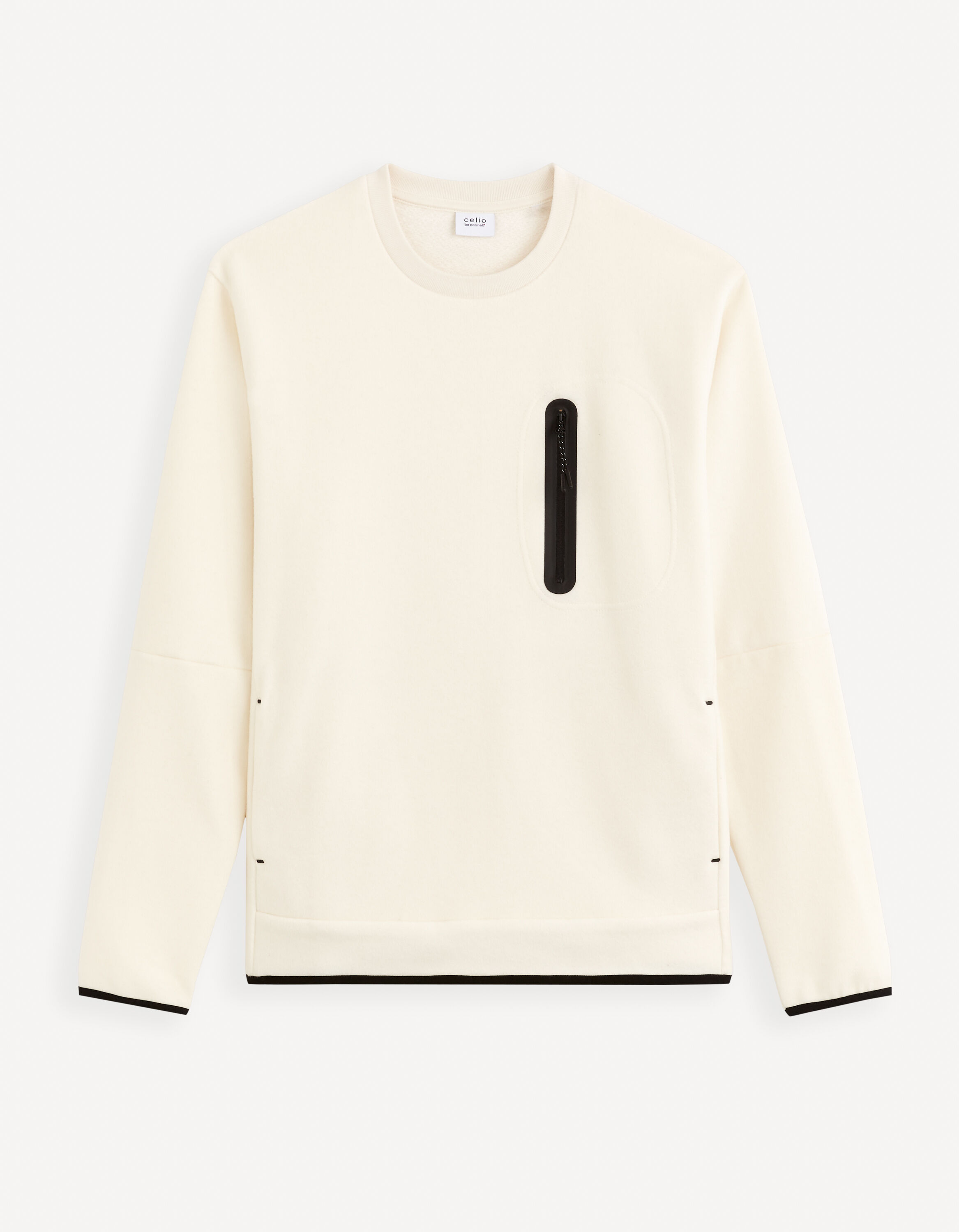 Sweat col rond - beige