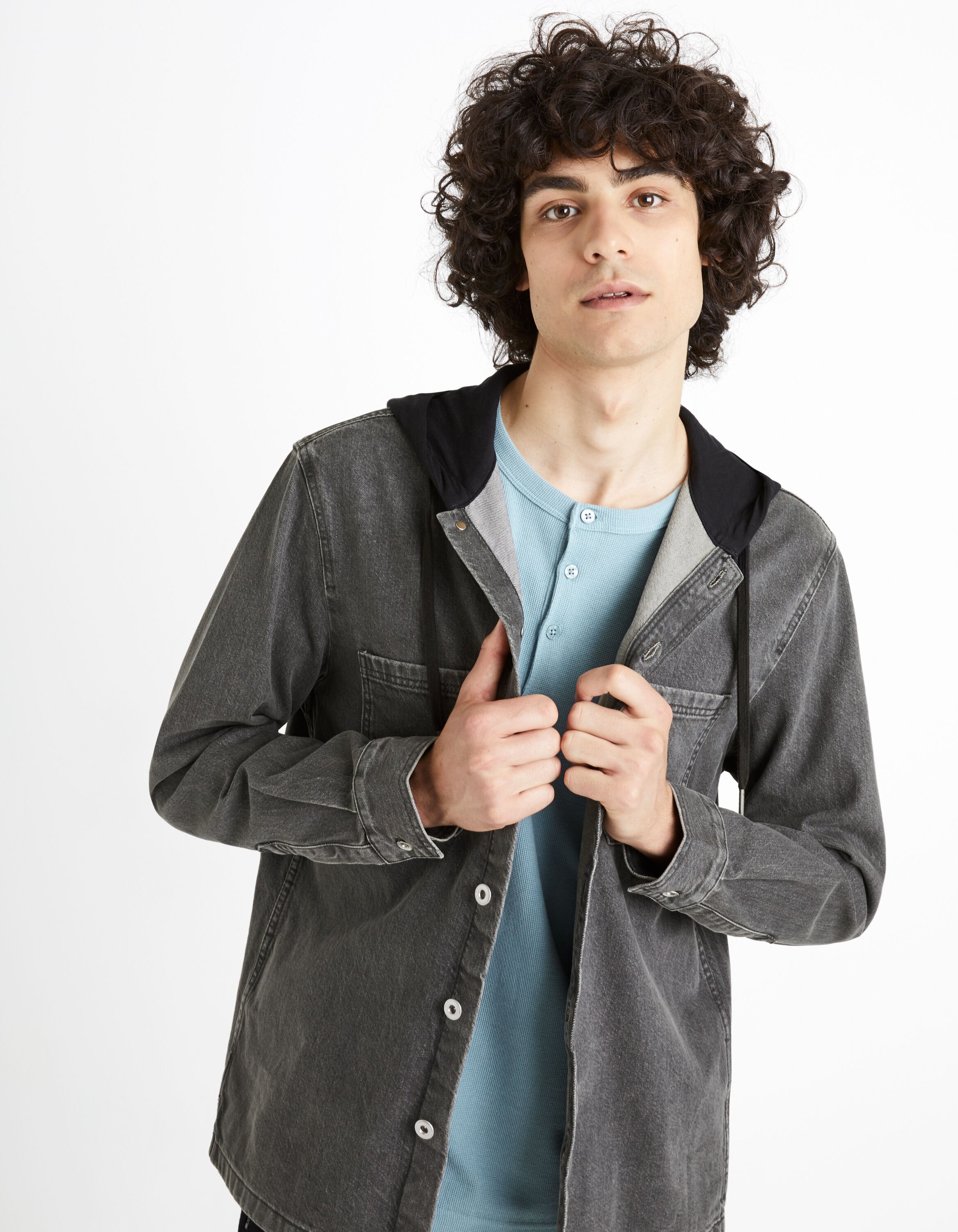 Surchemise 100% coton - gris