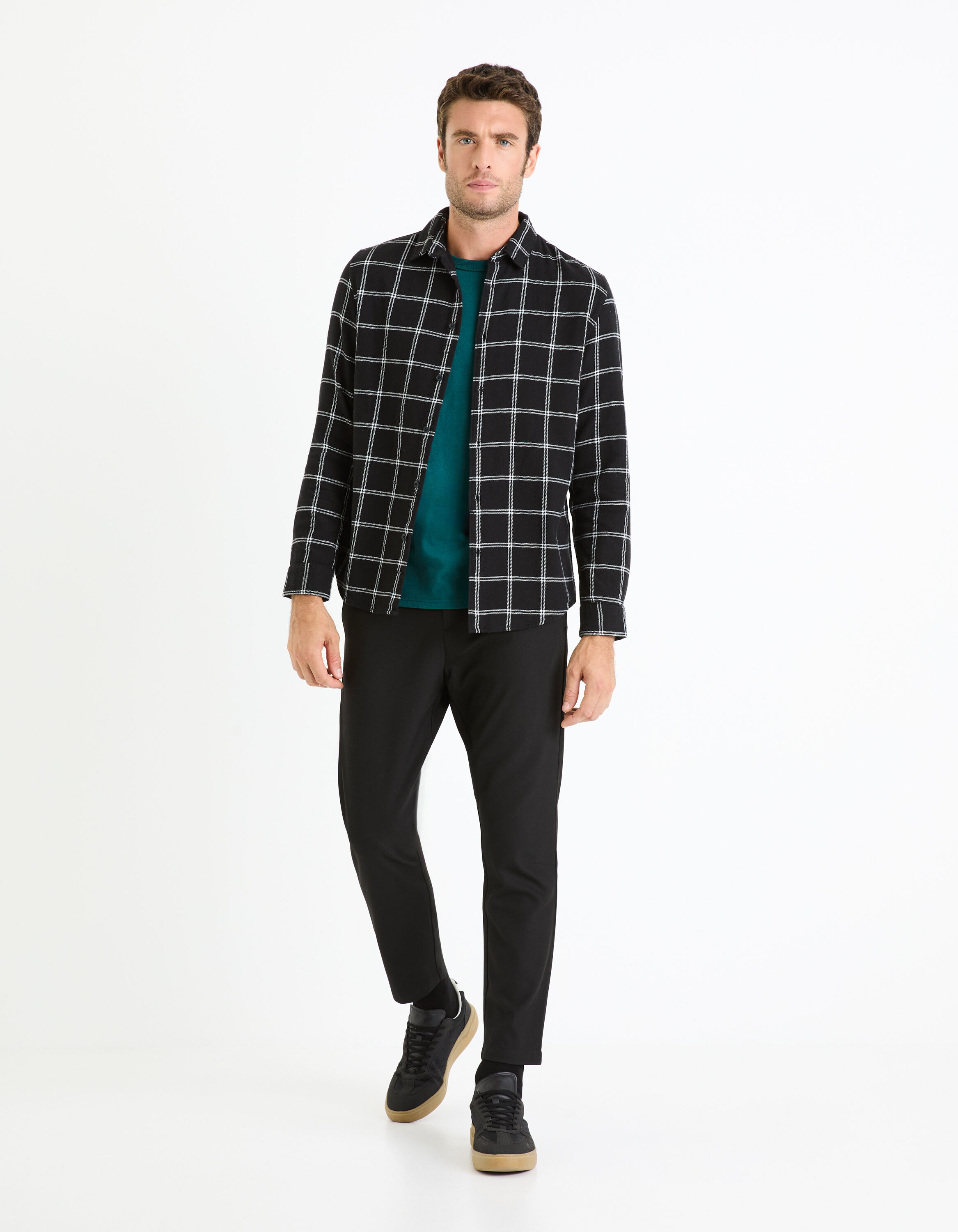 Chemise regular 100% coton - noir