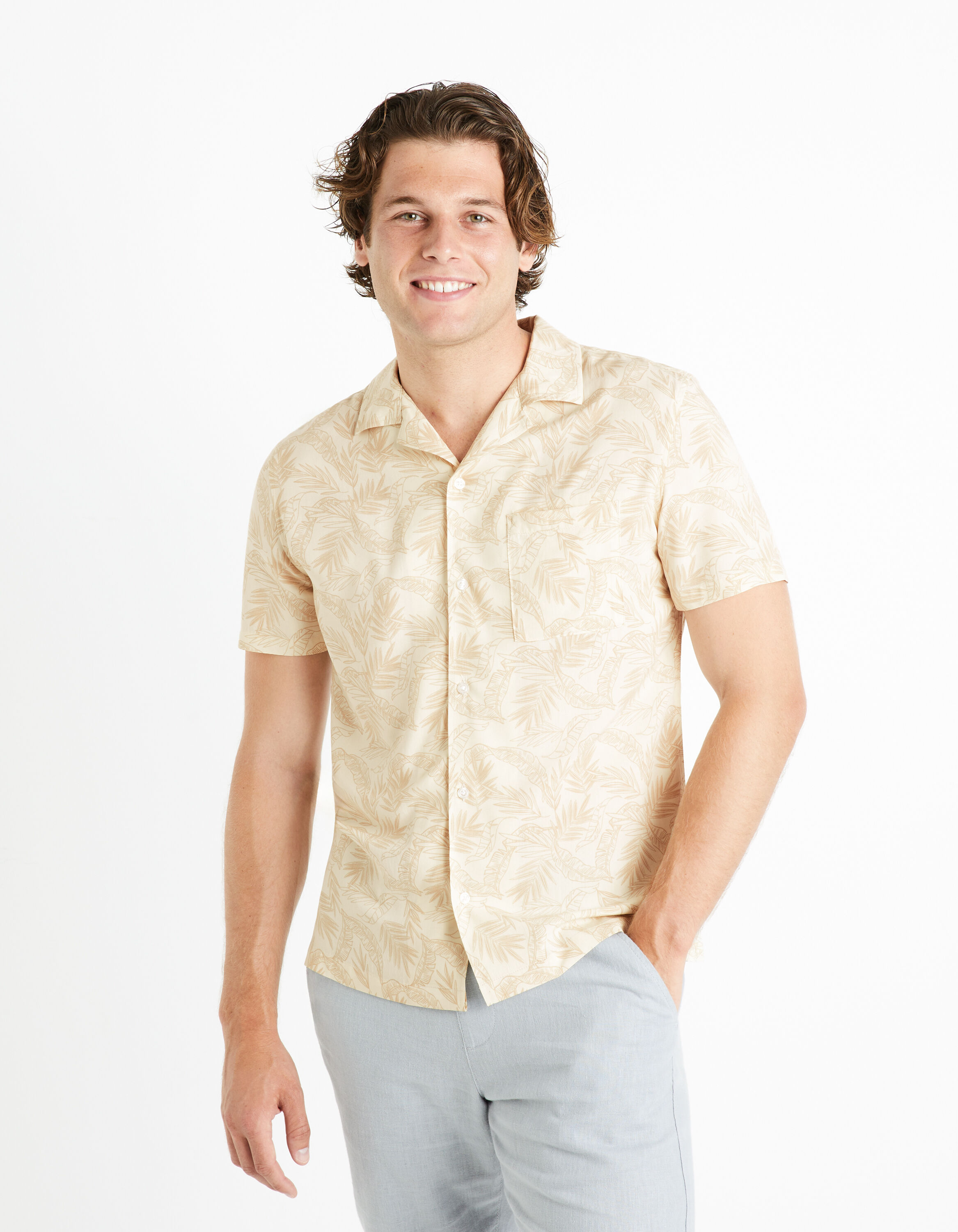 Chemise regular - beige