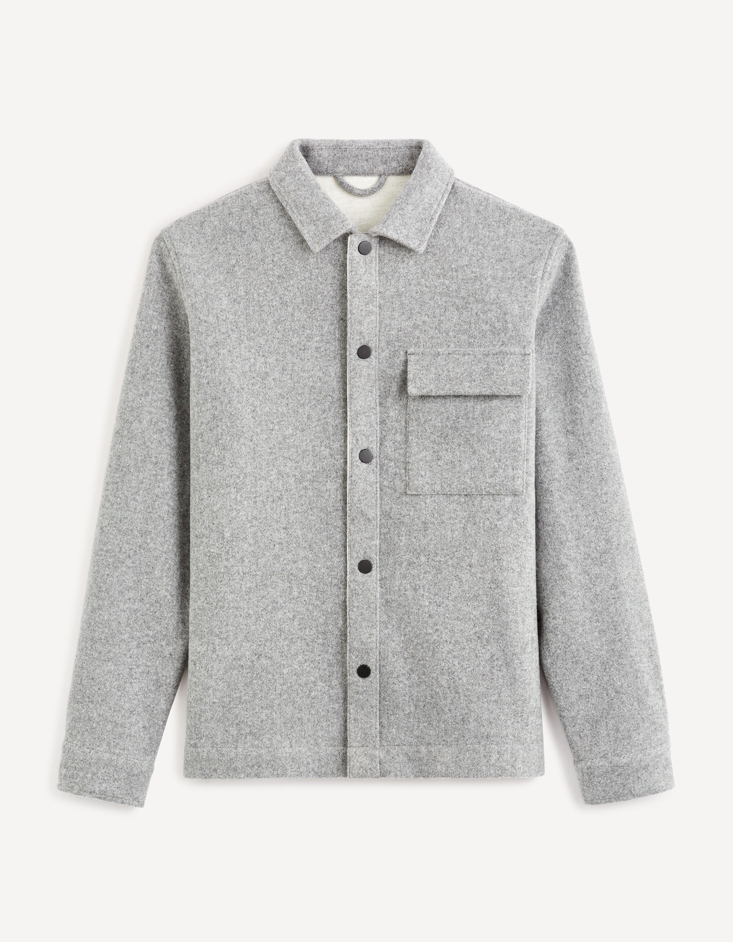 Surchemise oversize en flanelle - gris