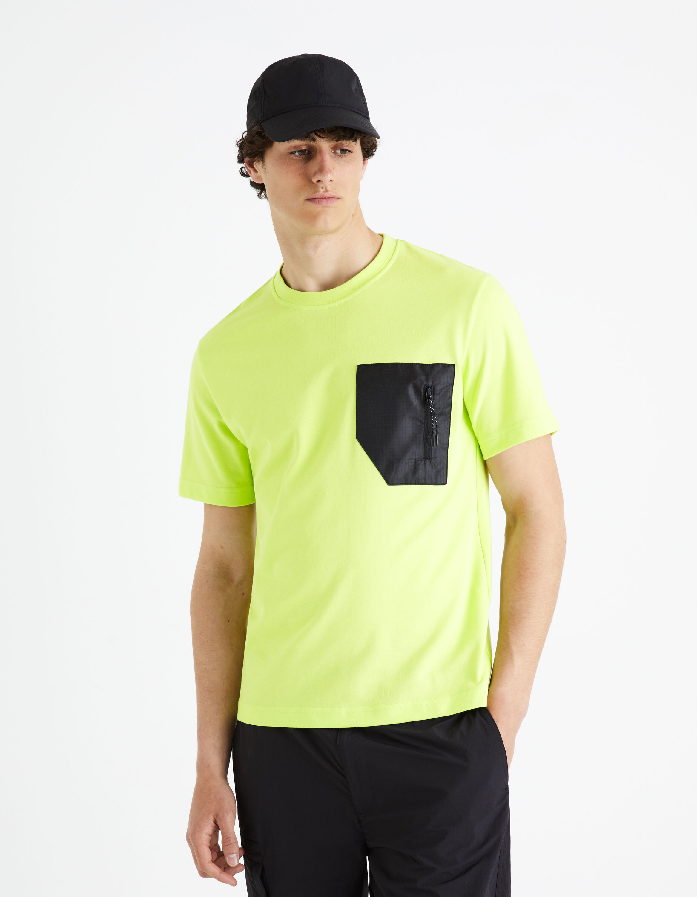 T-shirt col rond - vert