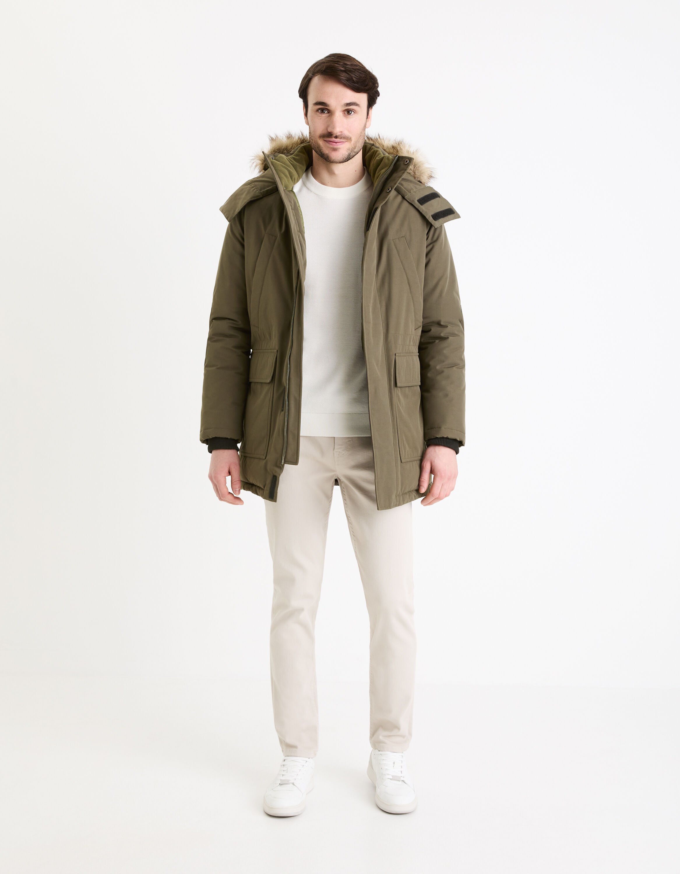 Parka grand froid &agrave; capuche - kaki