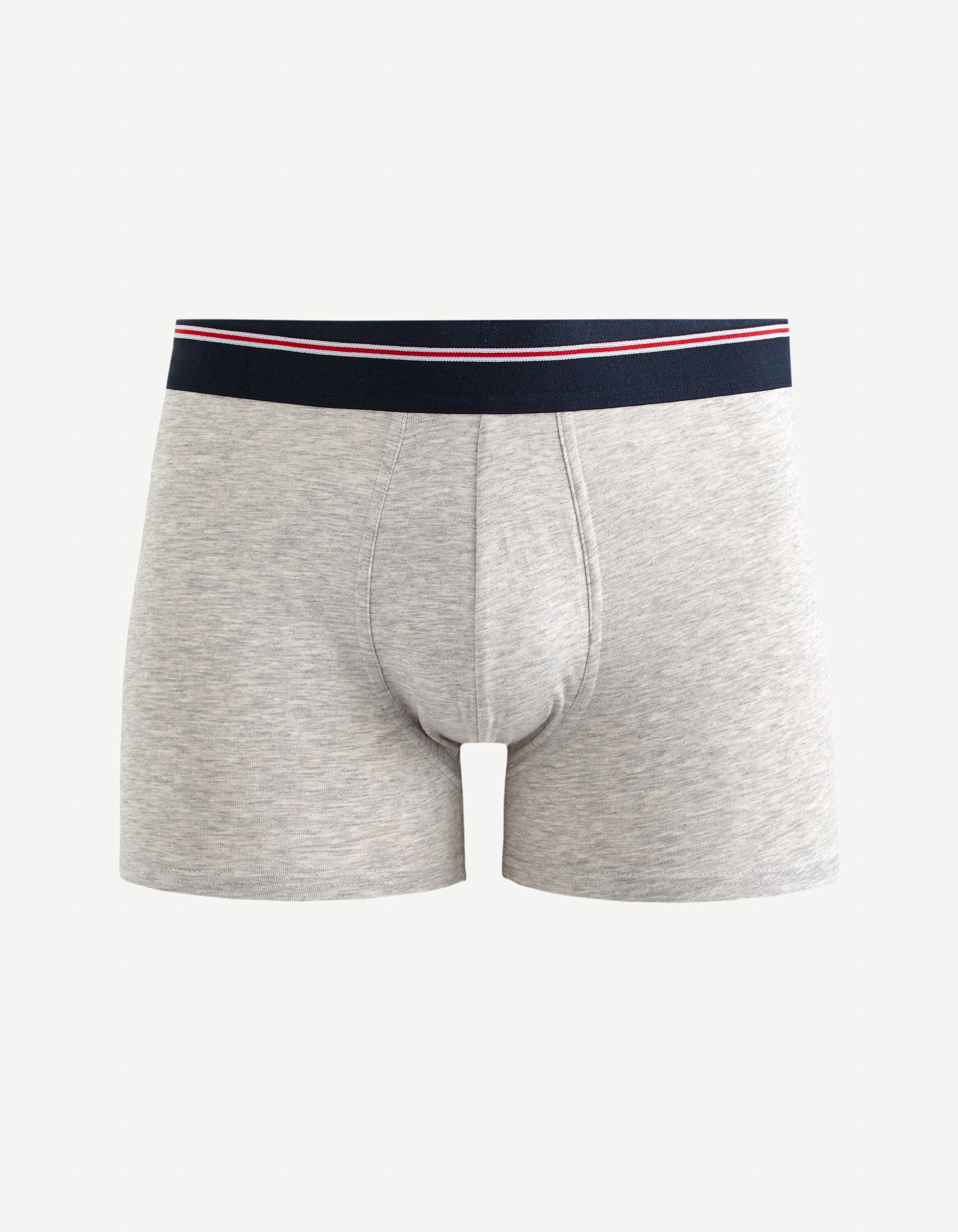Boxer en coton stretch - gris chin&eacute;