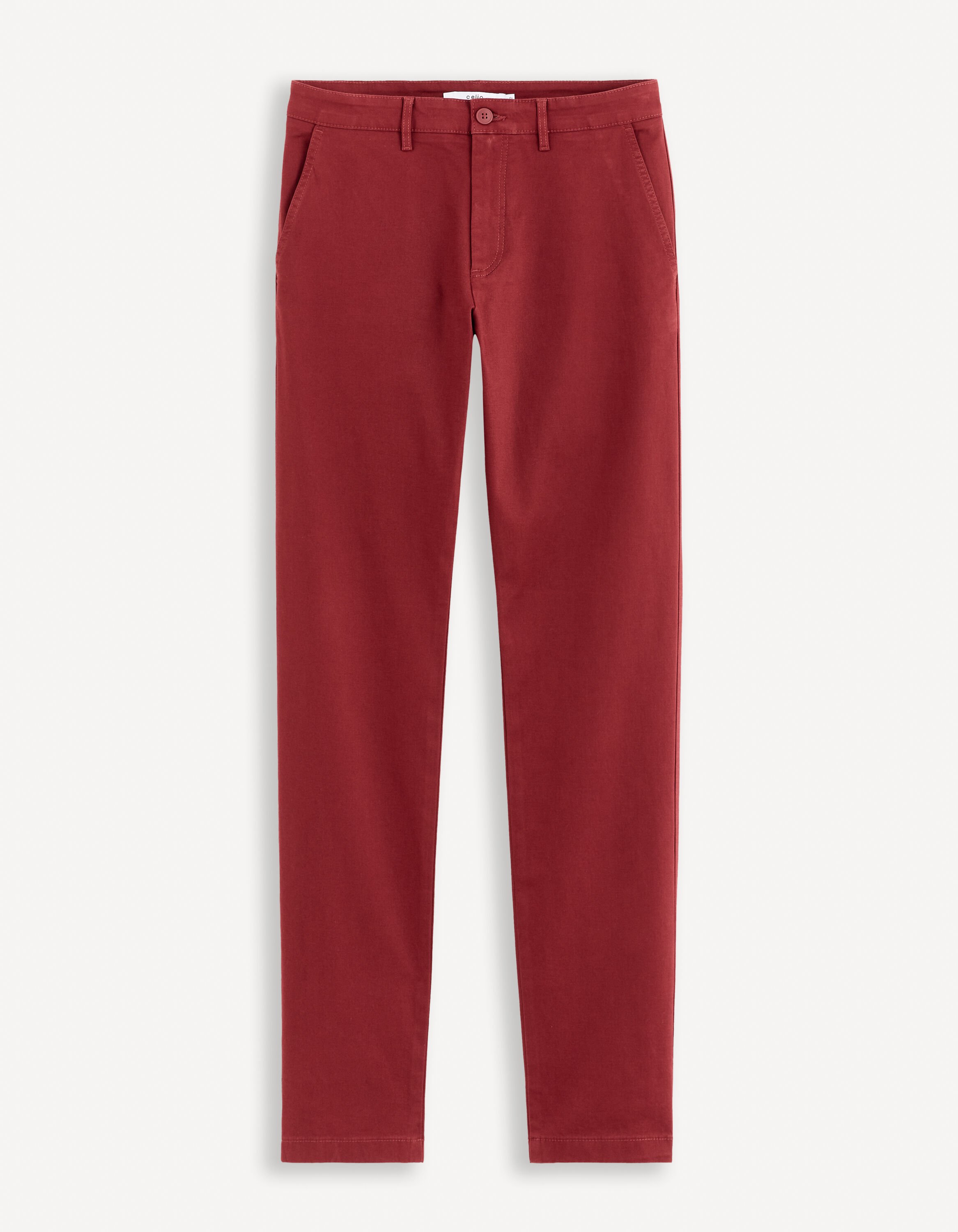 Pantalon chino slim - bordeaux
