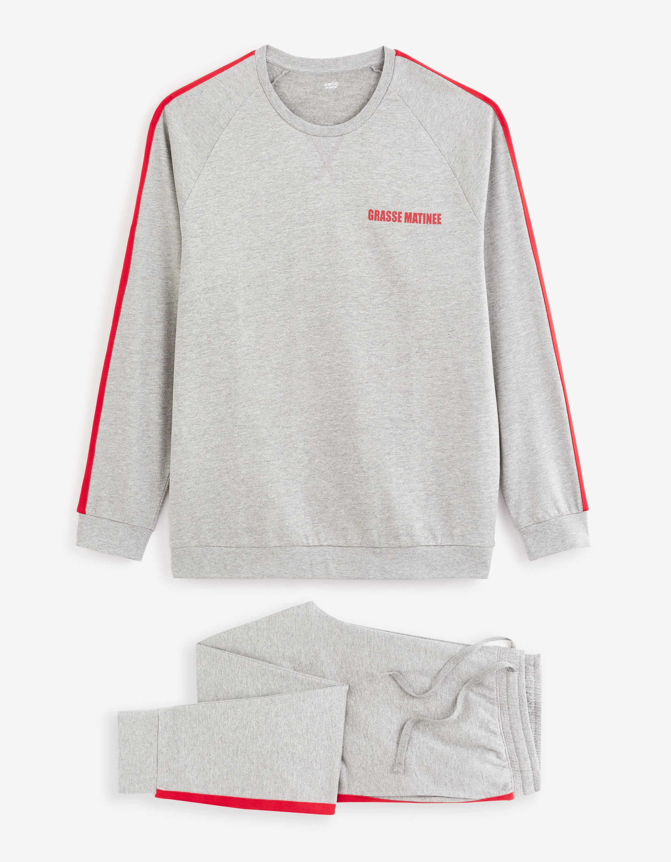 Pyjama grasse matin&eacute;e - gris chin&eacute;