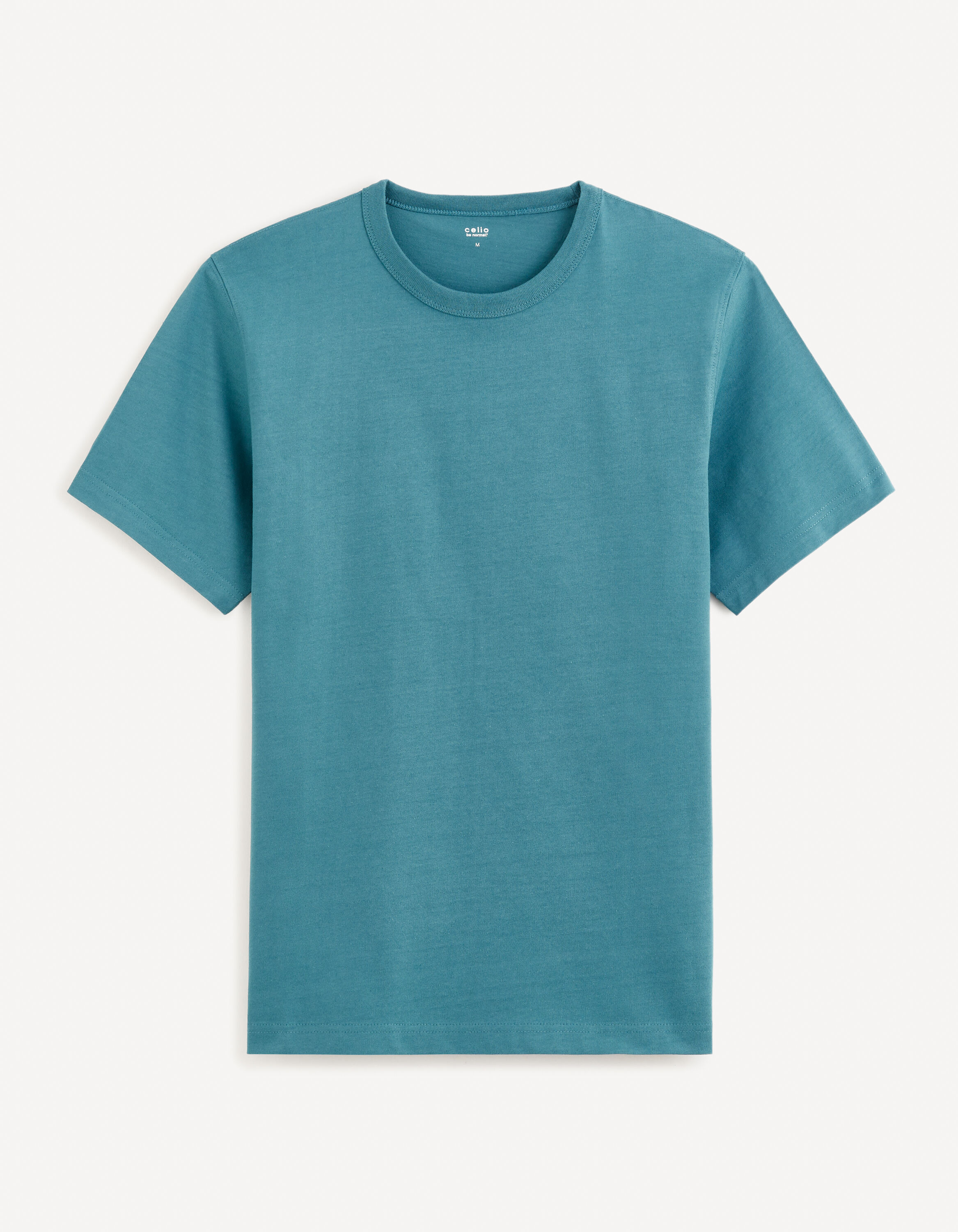 T-shirt boxy 100% coton - p&eacute;trole