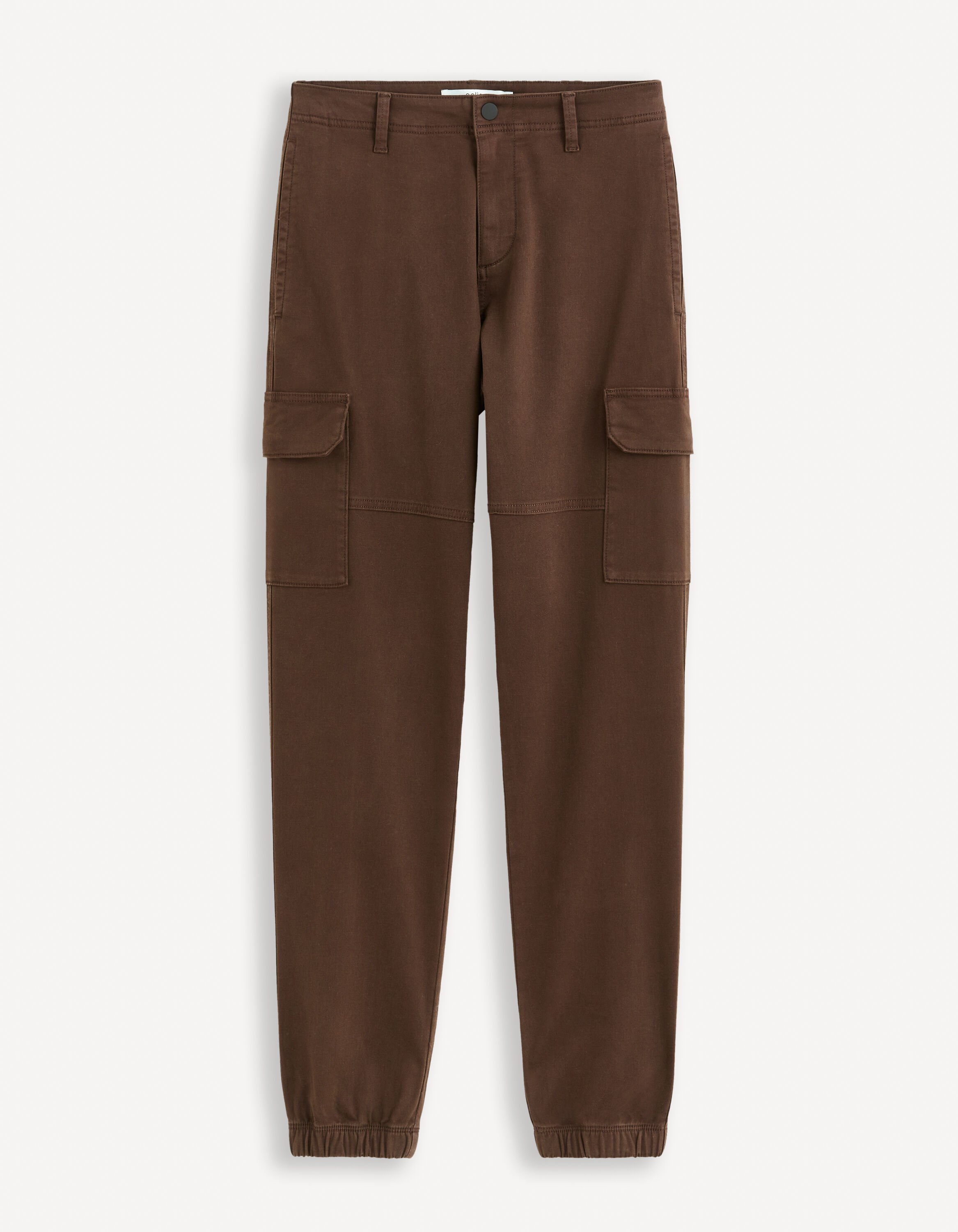 Pantalon slim cargo - chocolat