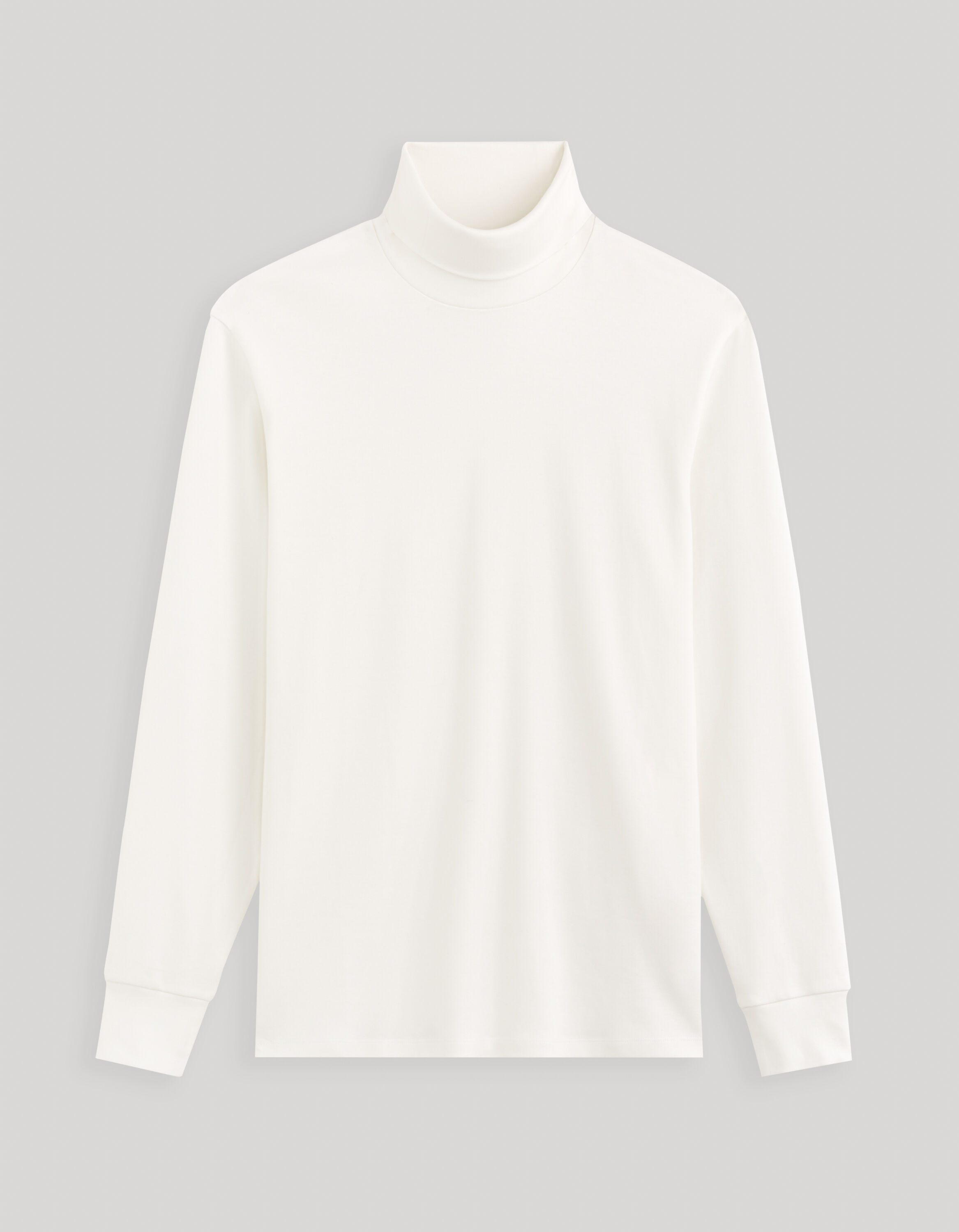 T-shirt col roul&eacute; manches longues - &eacute;cru