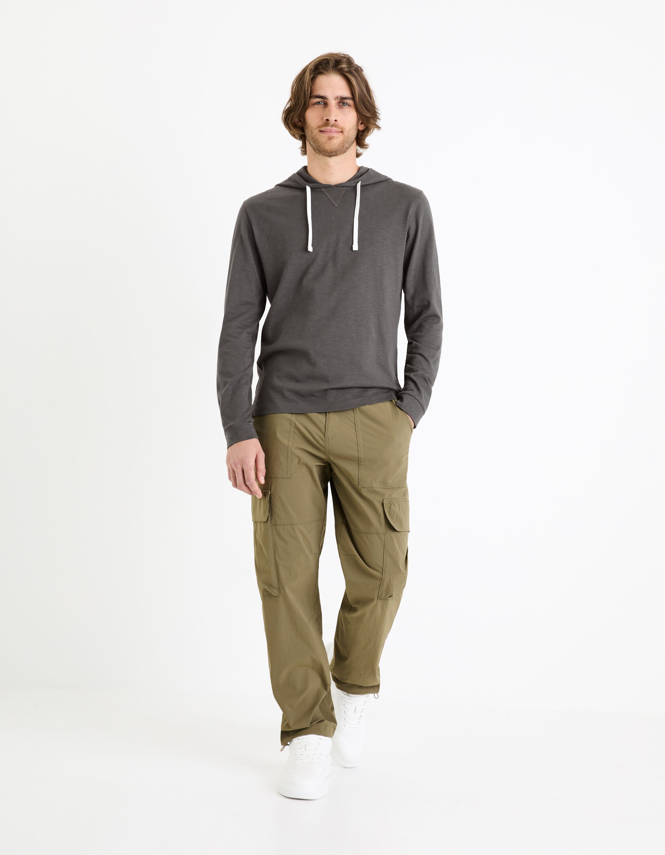 Pantalon large - kaki