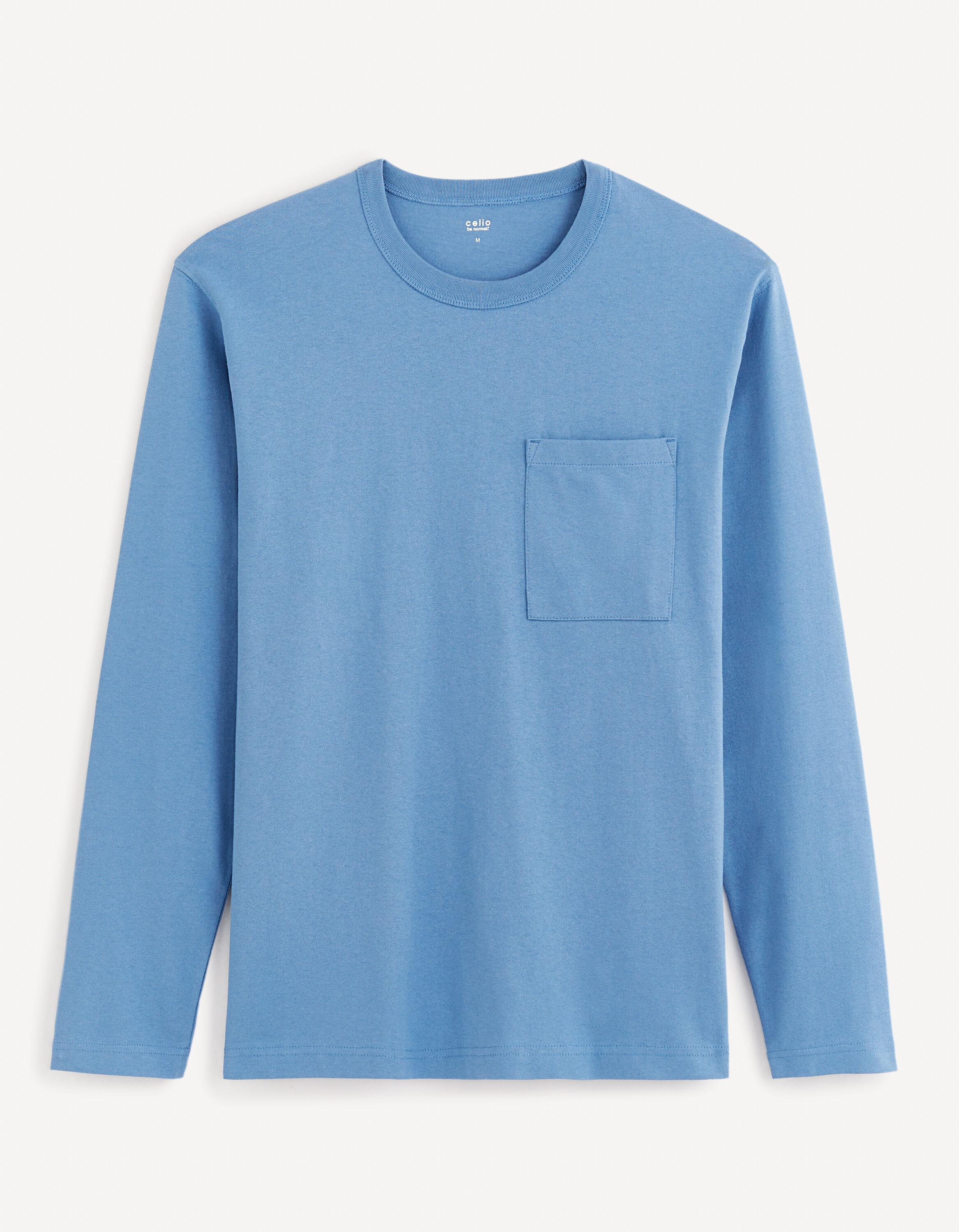 T-shirt col rond 100% coton - bleu