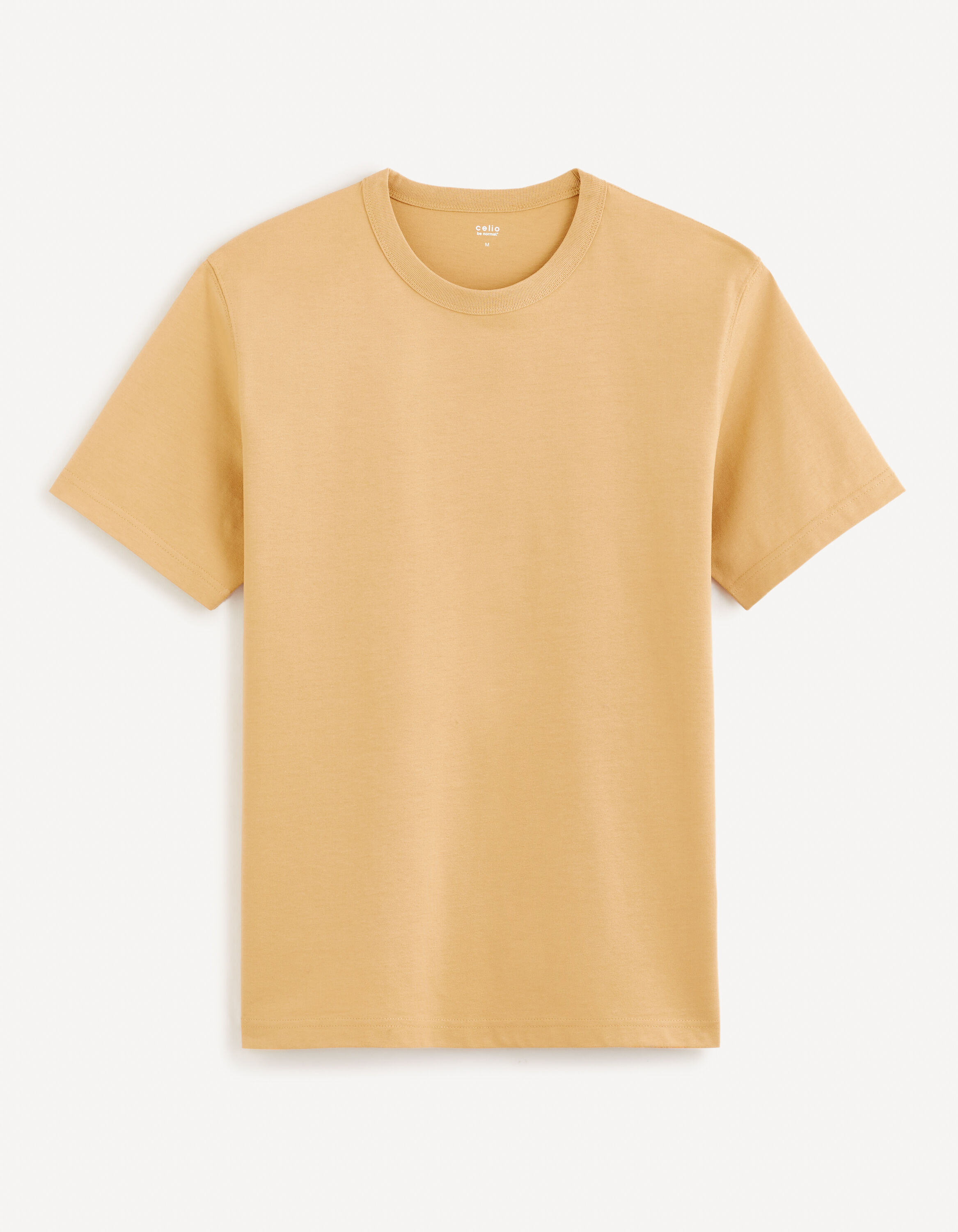 T-shirt boxy 100% coton - camel