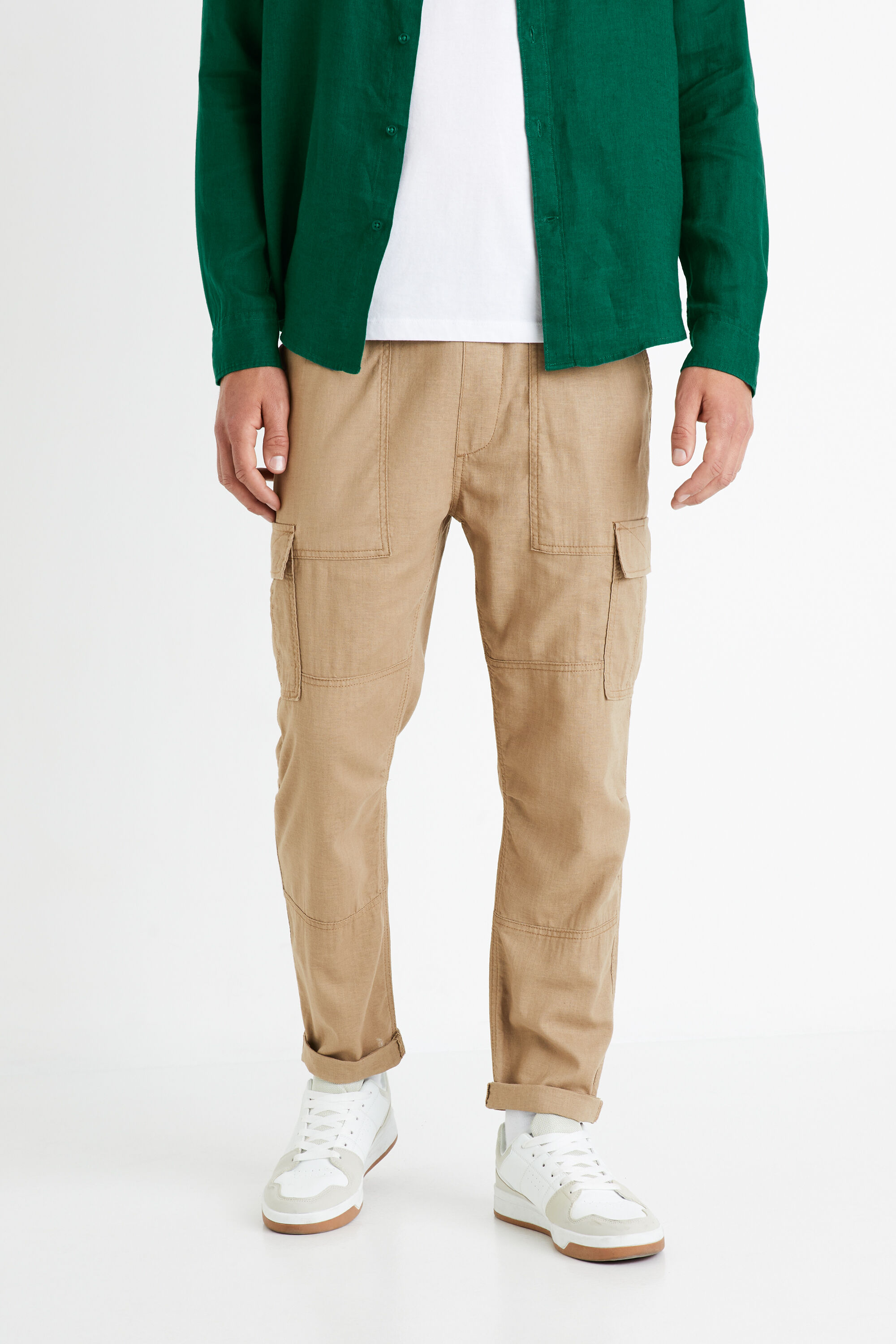 Pantalon cargo - beige