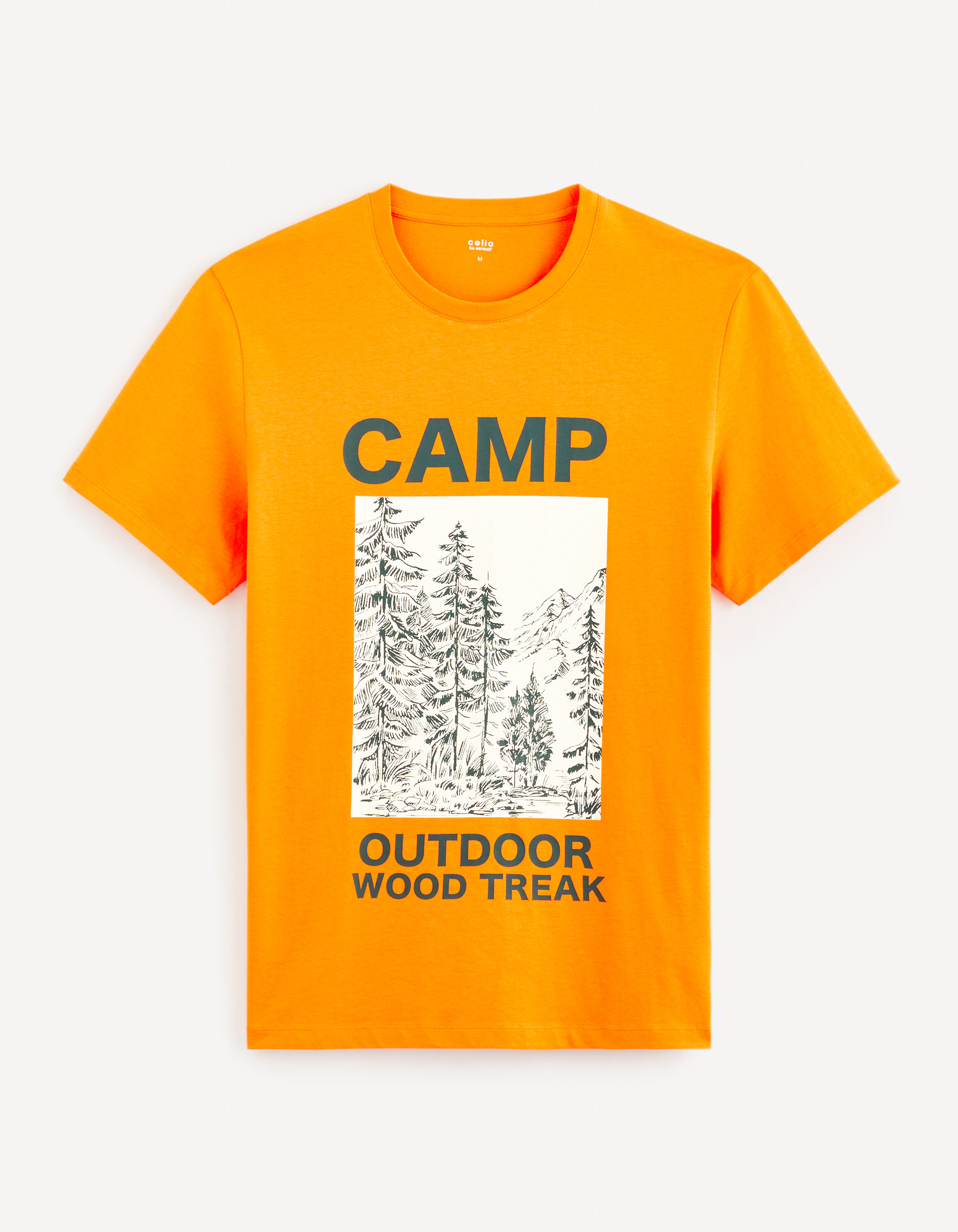 T-shirt col rond 100% coton - orange
