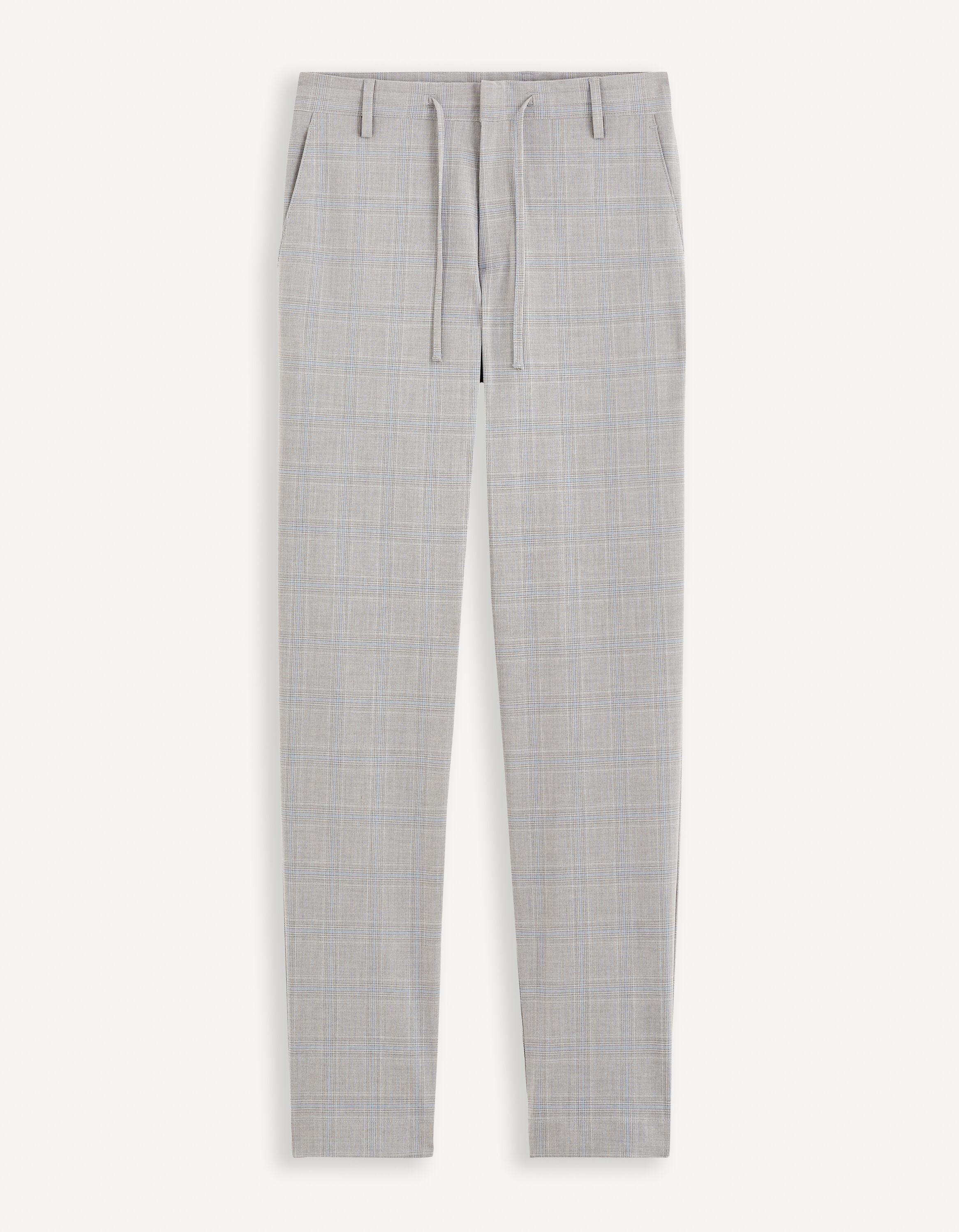 Pantalon &agrave; carreau - gris