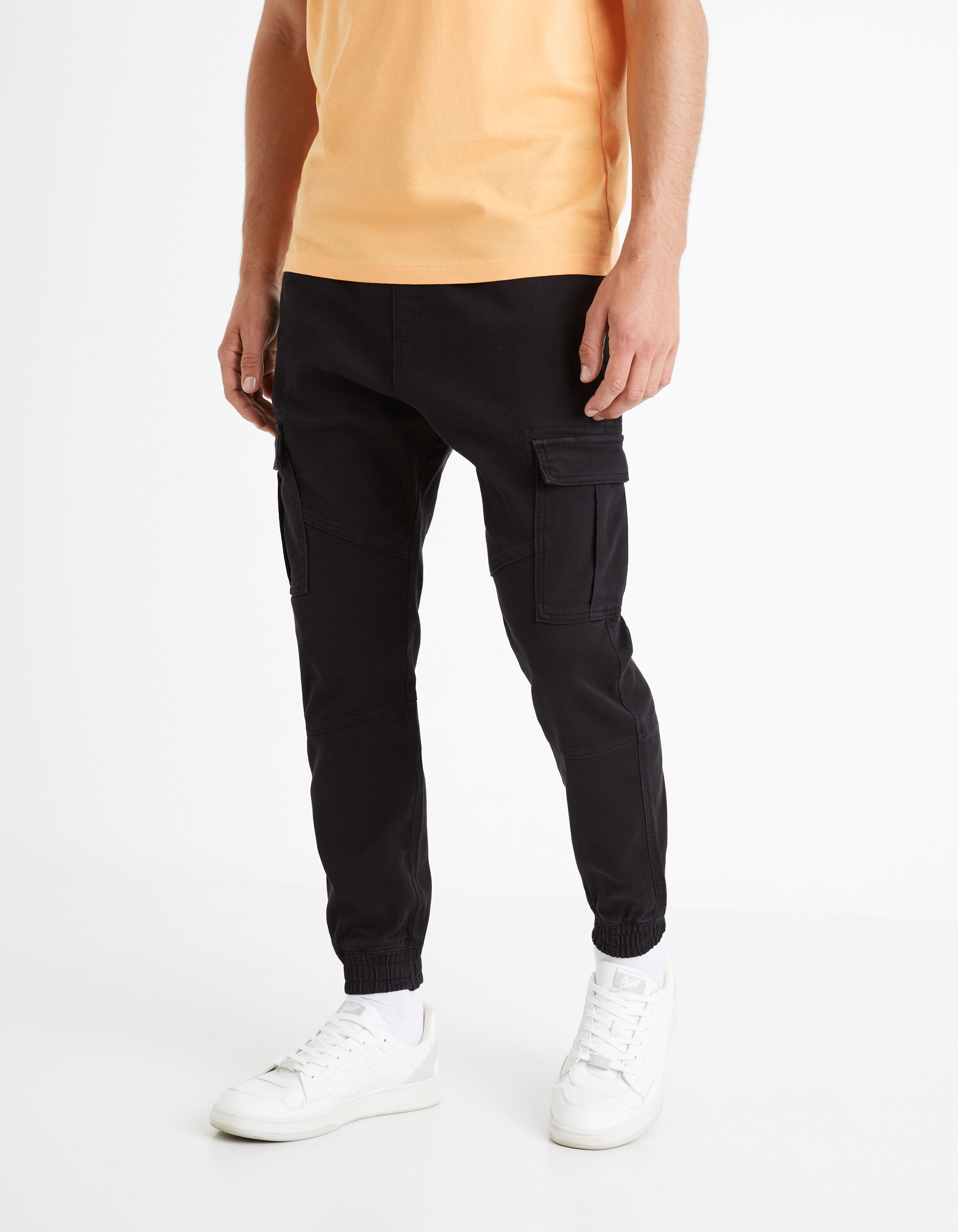 Pantalon cargo slim - noir