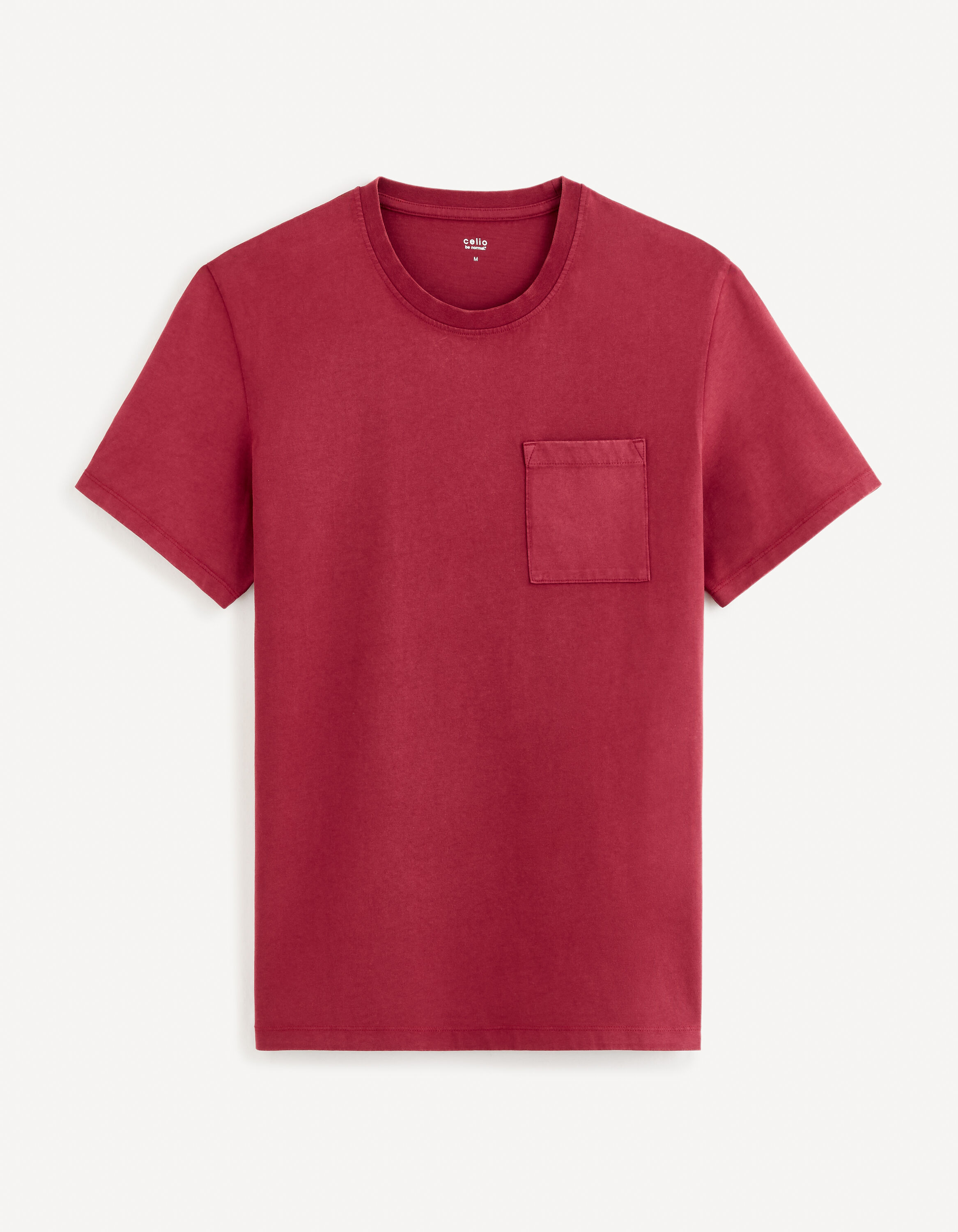 T-shirt col rond 100% coton - bordeaux
