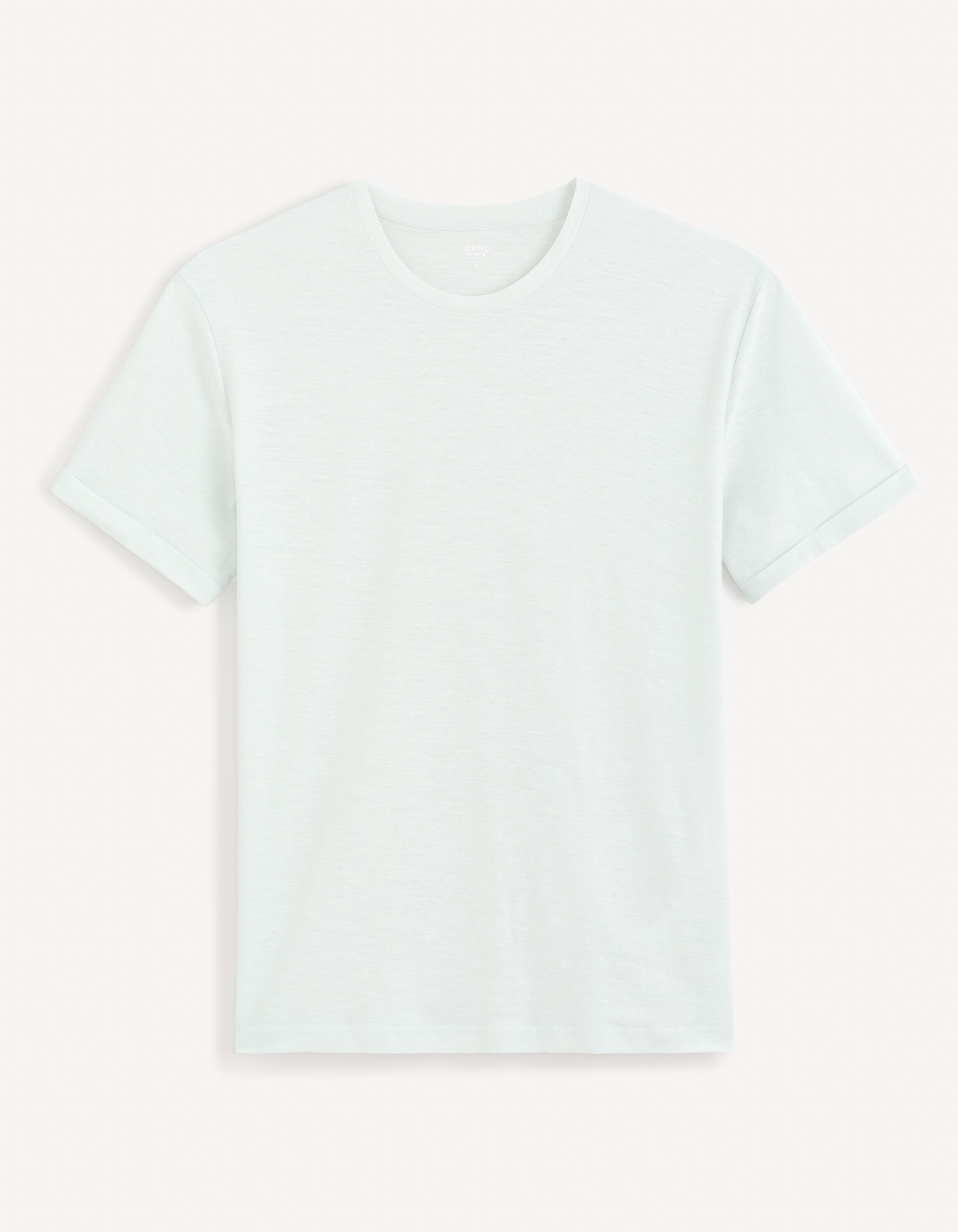 T-shirt col rond 100% coton - bleu