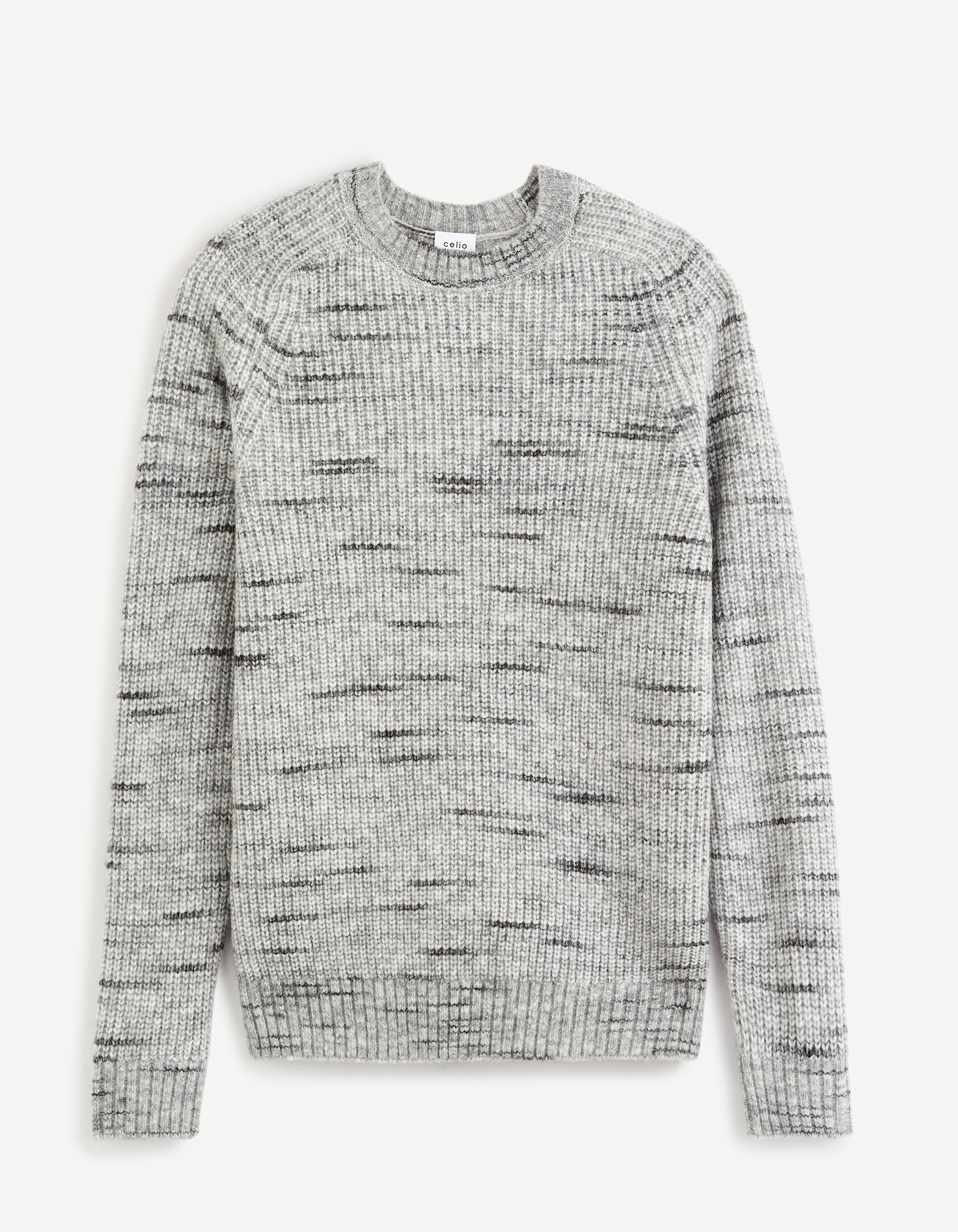 Pull col rond - gris chine