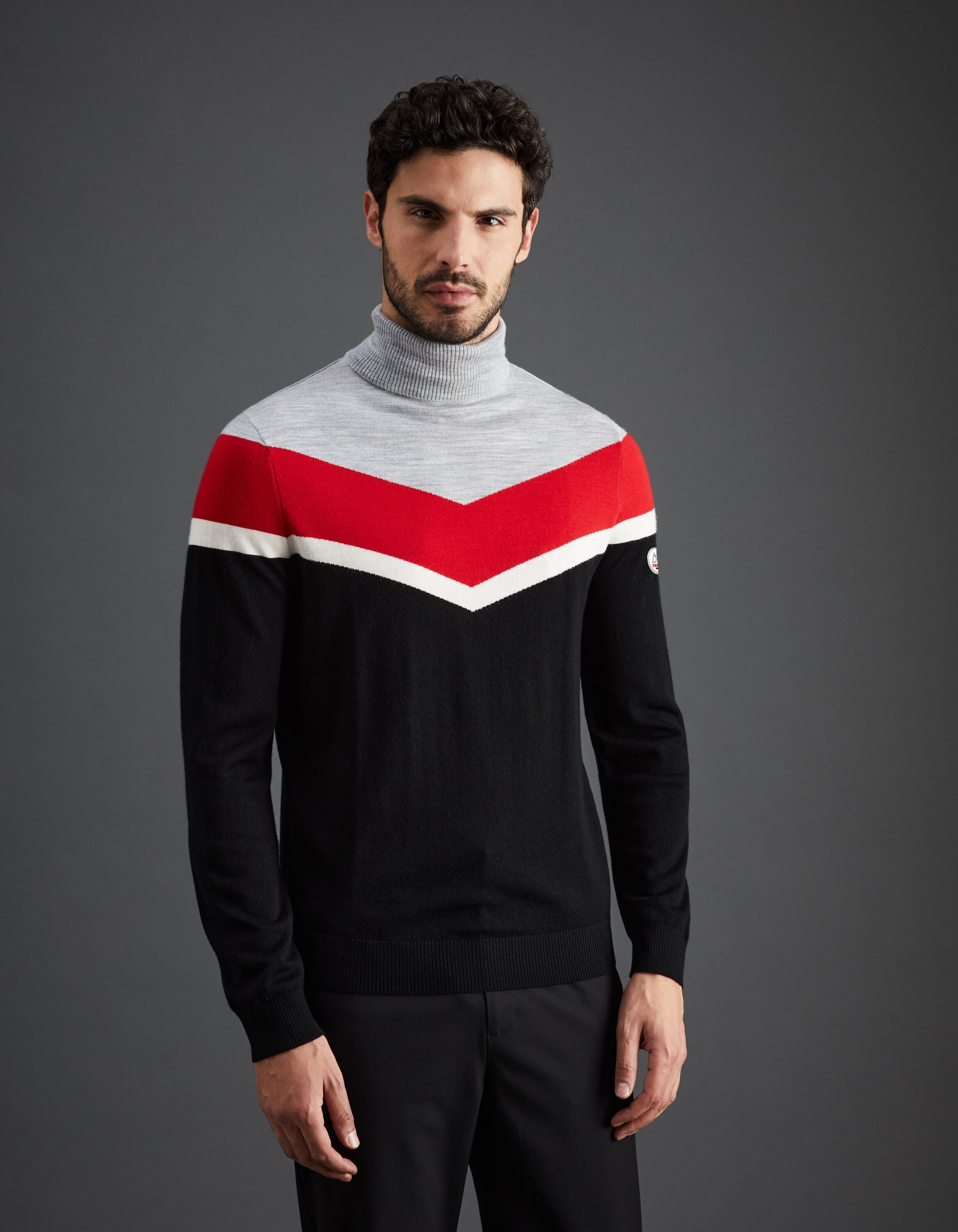 Chamonix-Mont-Blanc - Pull col roul&eacute; 100% laine m&eacute;rinos