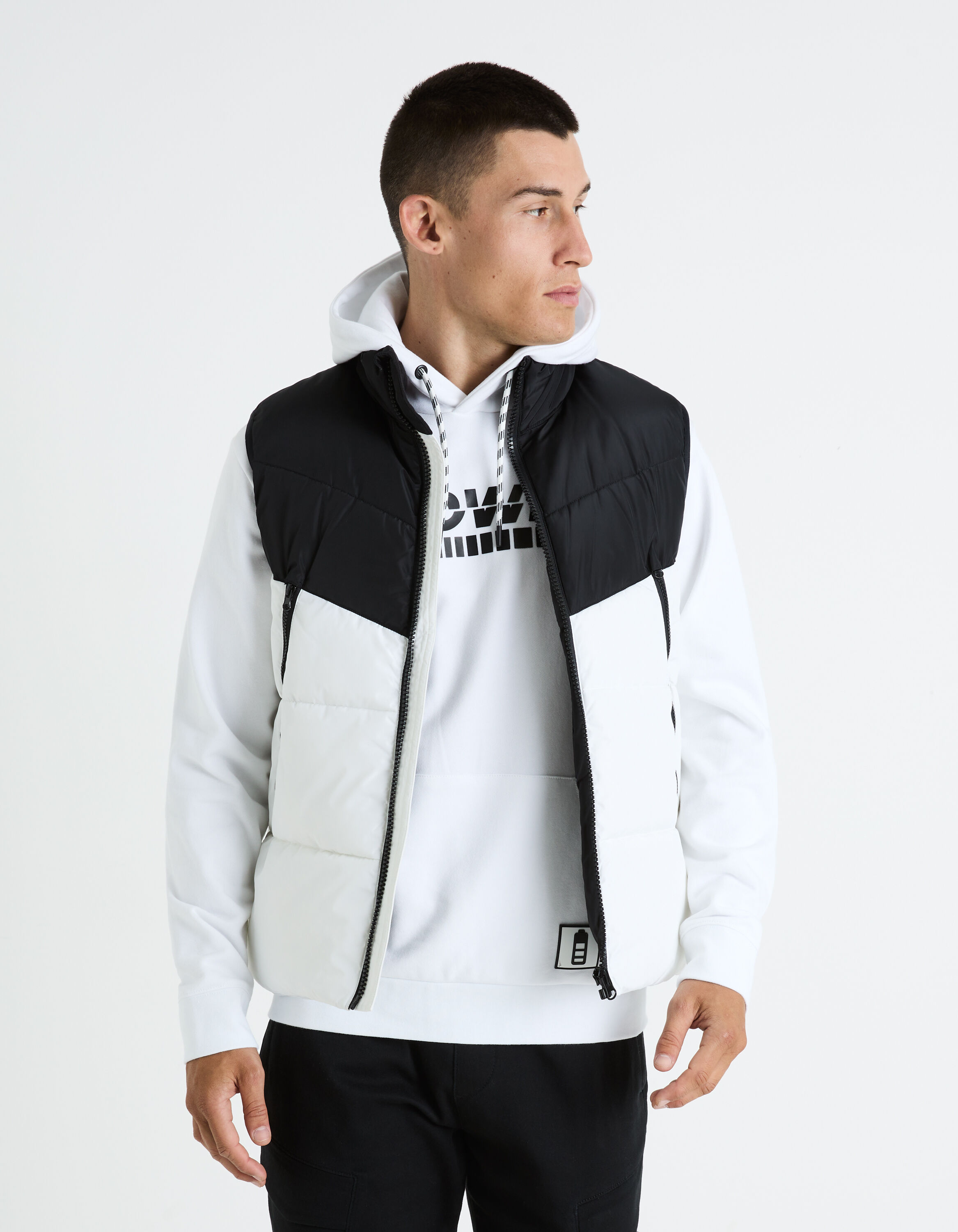 Doudoune chaude sans manches - noir