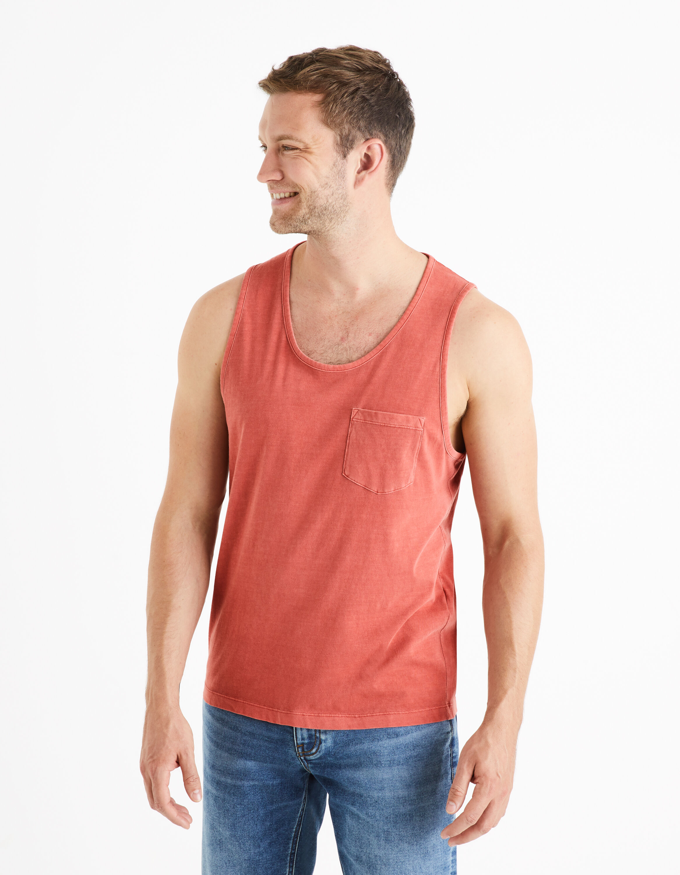 D&eacute;bardeur 100% coton -bordeaux