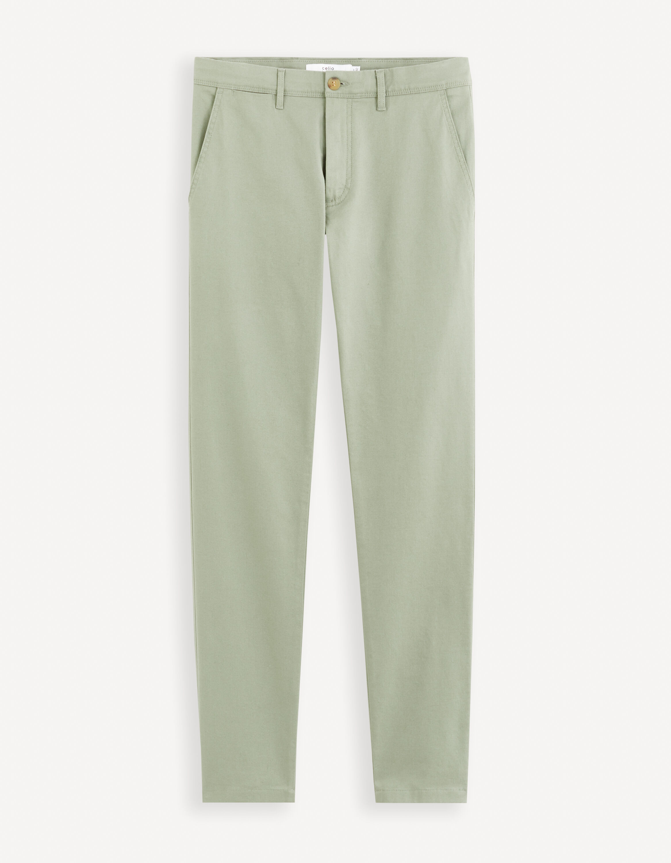 Pantalon chino slim - vert