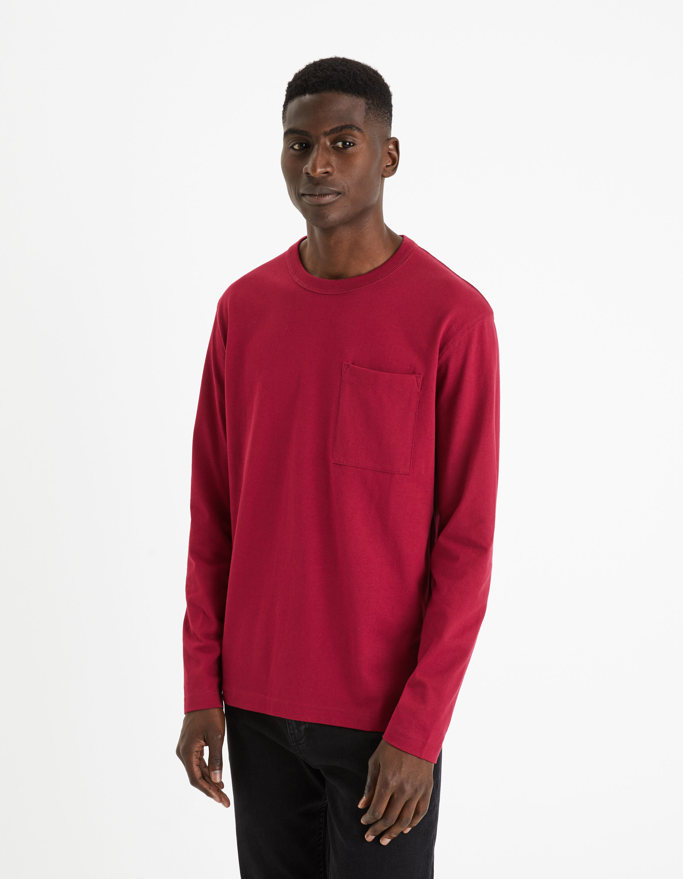 T-shirt col rond 100% coton - grenade