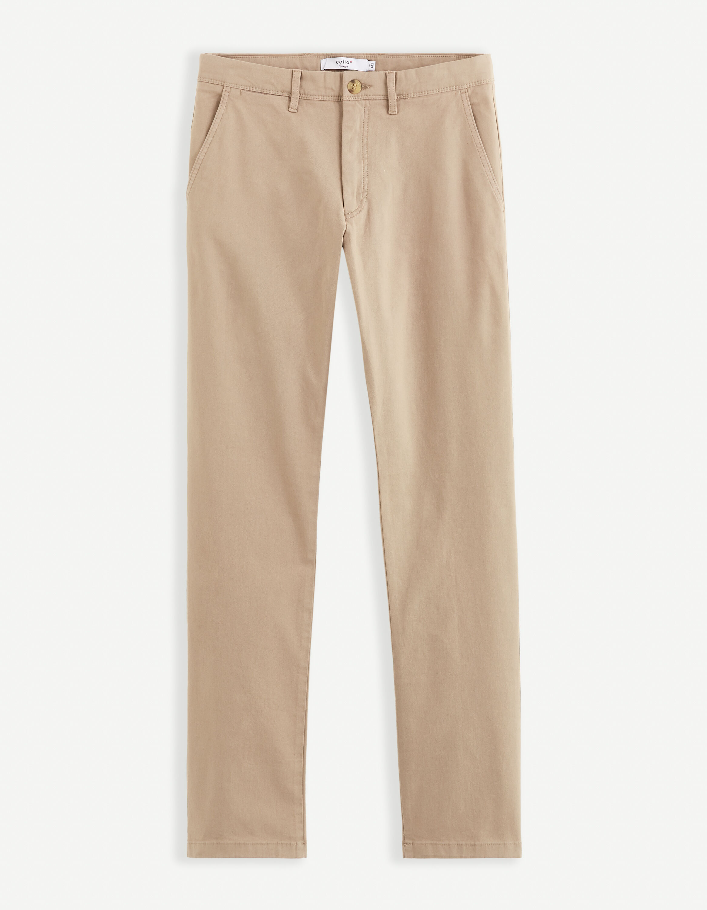 Pantalon chino straight - beige