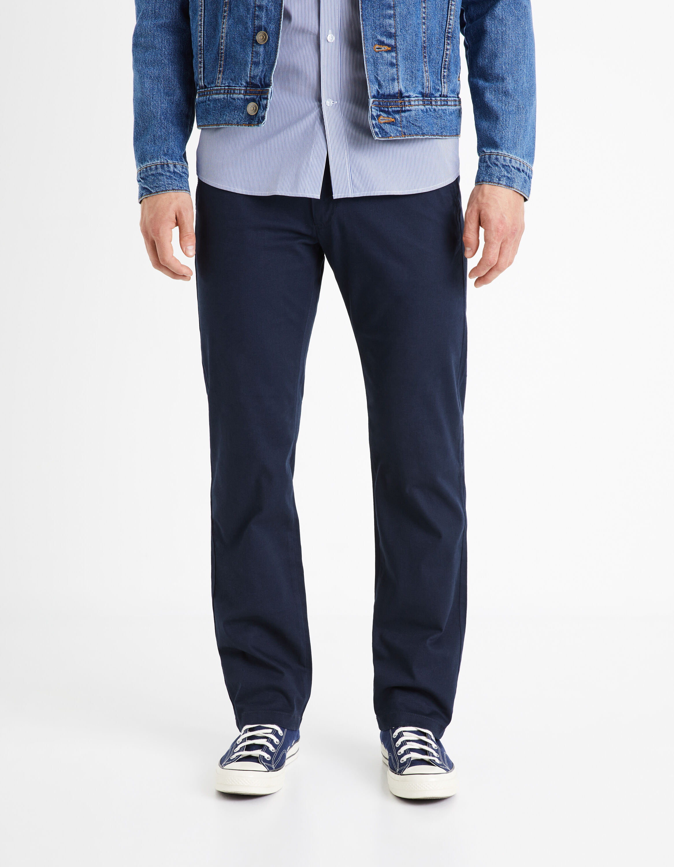 Pantalon chino straight - marine