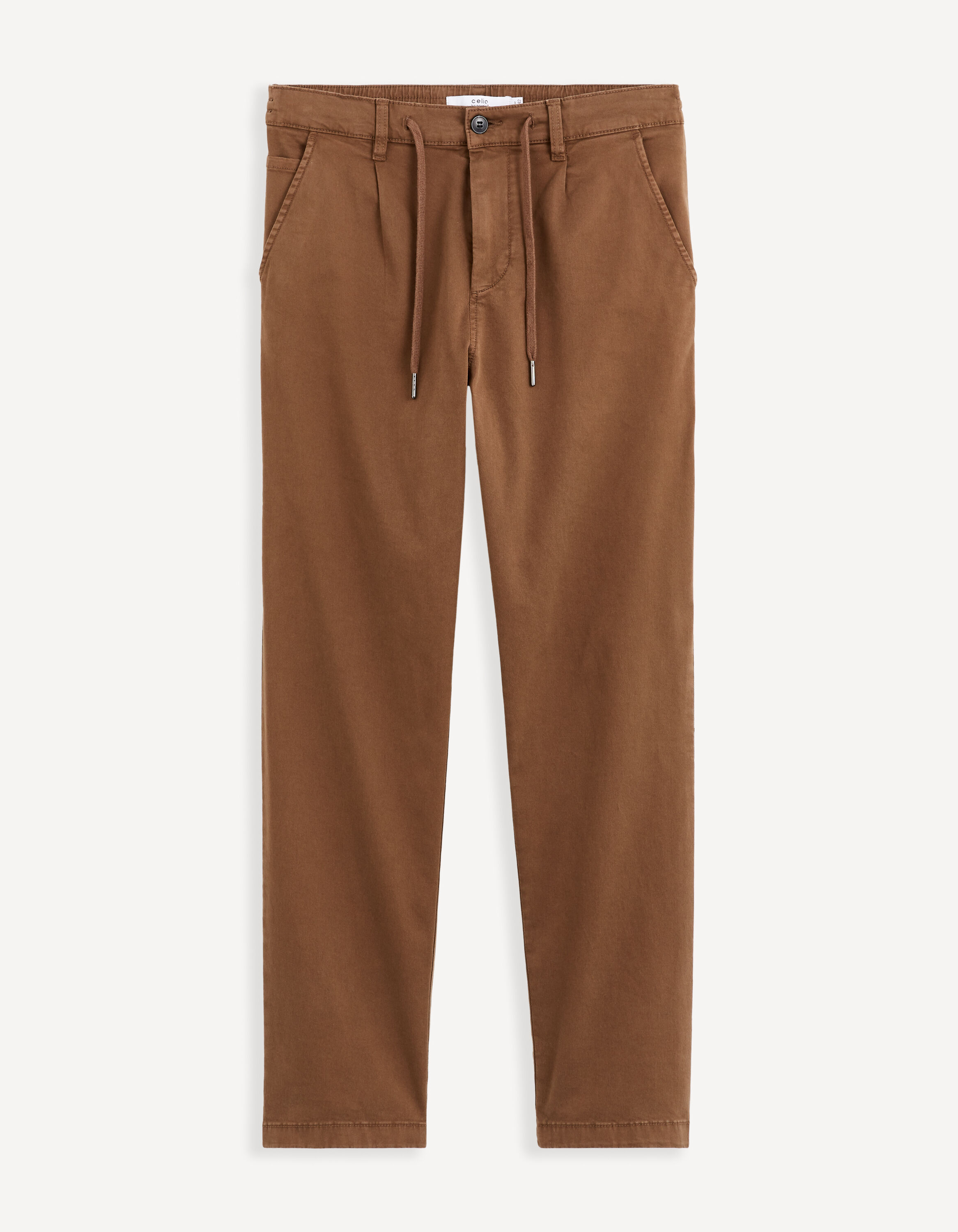 Pantalon chino cropped - marron