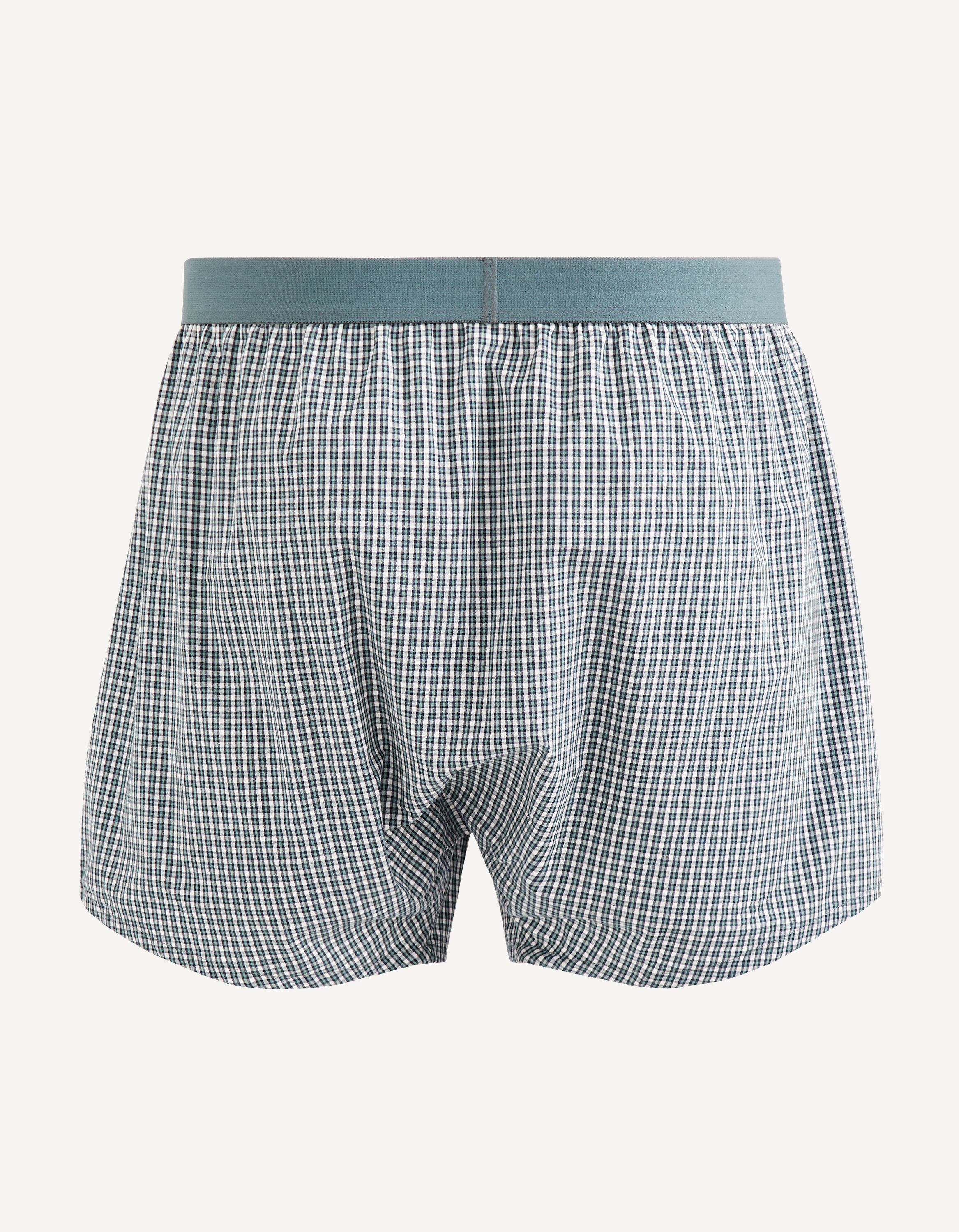 Cale&ccedil;on popeline 100% coton &agrave; carreaux - vert