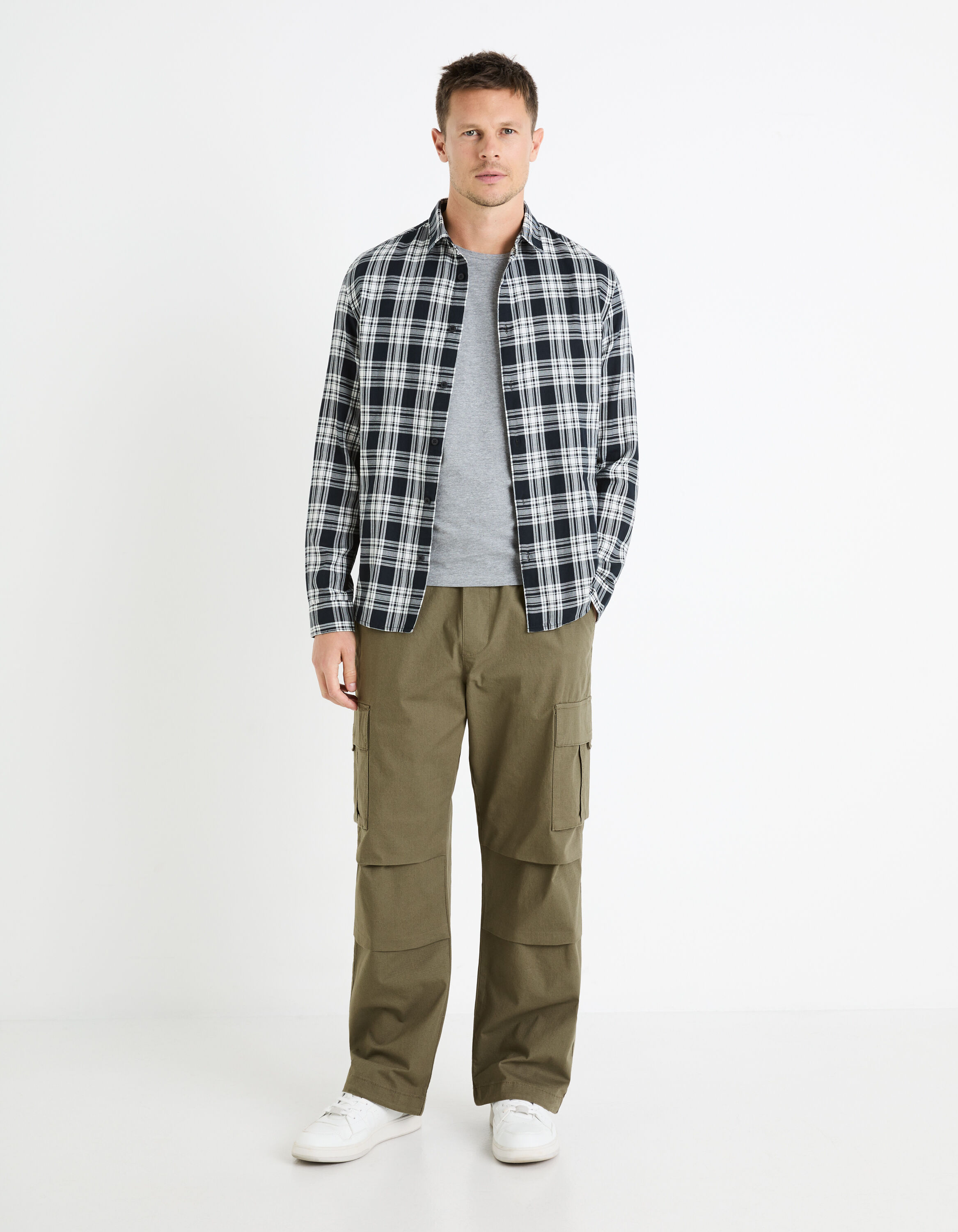 Pantalon cargo - kaki